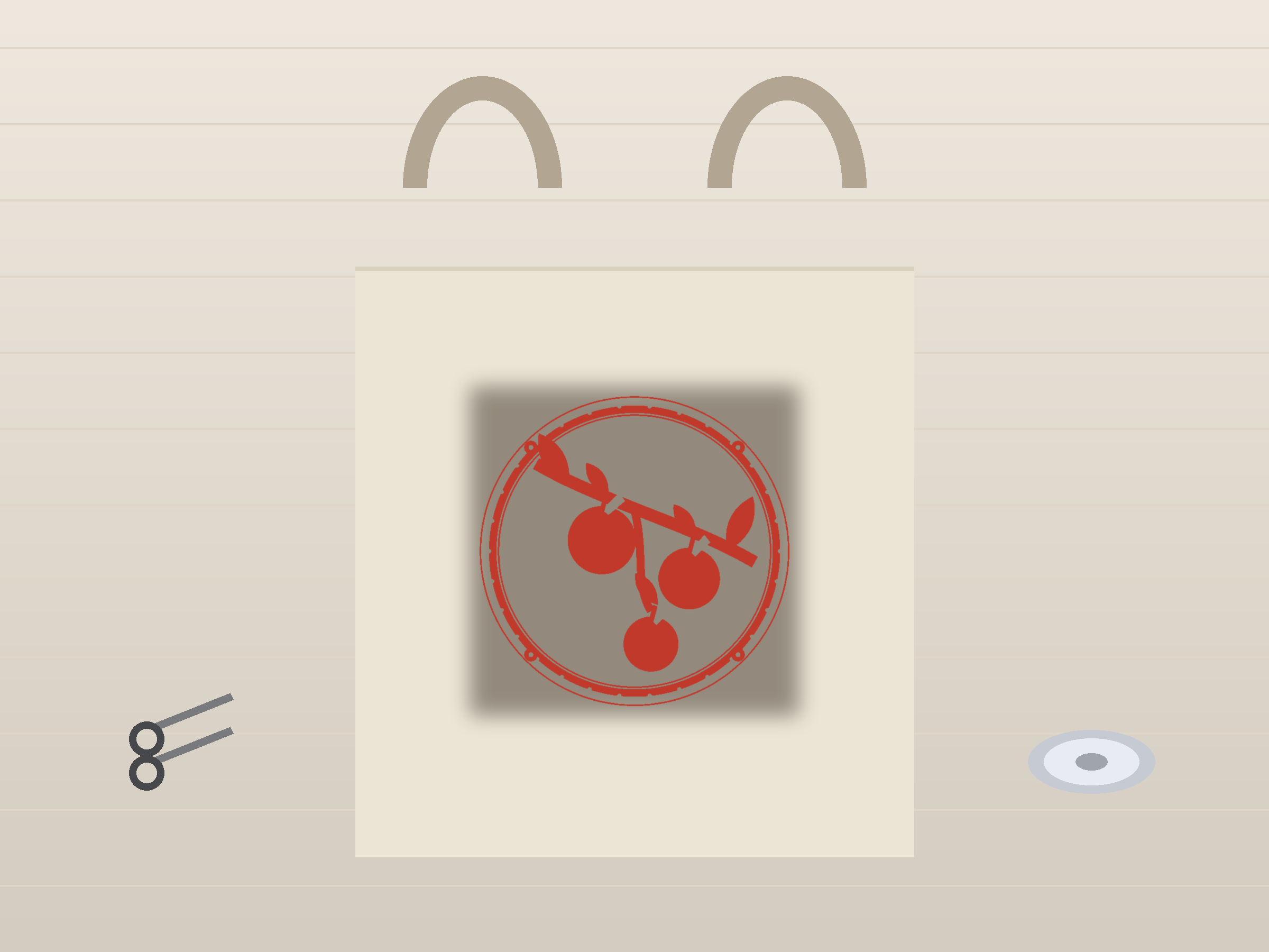 Apple Branch Window Roundel Paper Cut - Free SVG + PDF Pack - wall decor