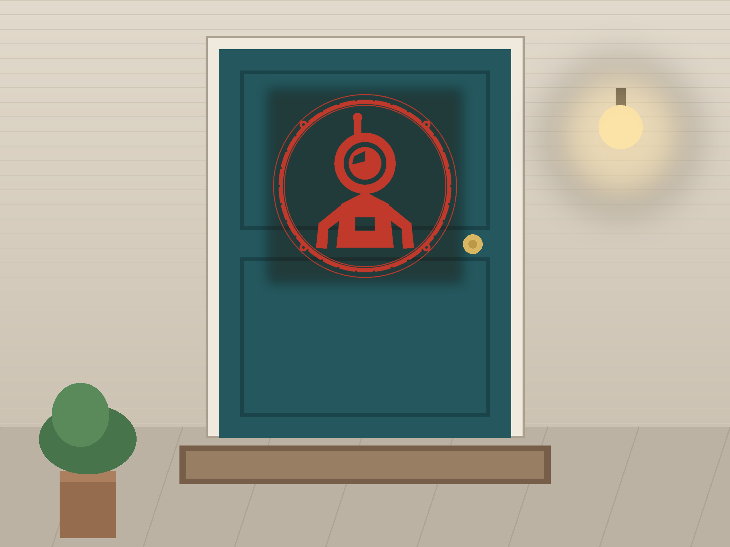 Astronaut Window Roundel Paper Cut - Free SVG + PDF Pack - on a desk