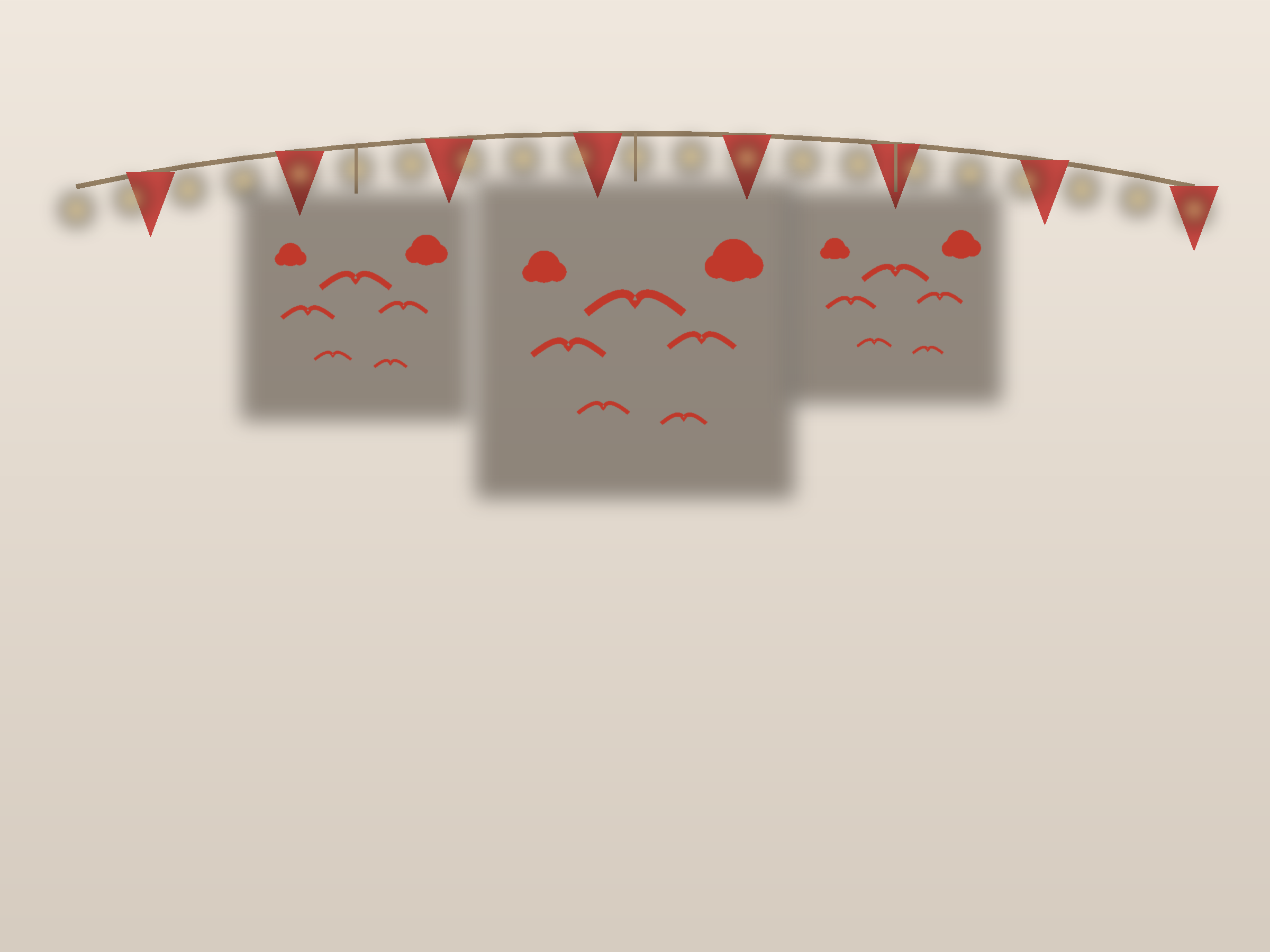 Bird Flock Paper Cut Template - Free SVG + PDF Pack - on a desk