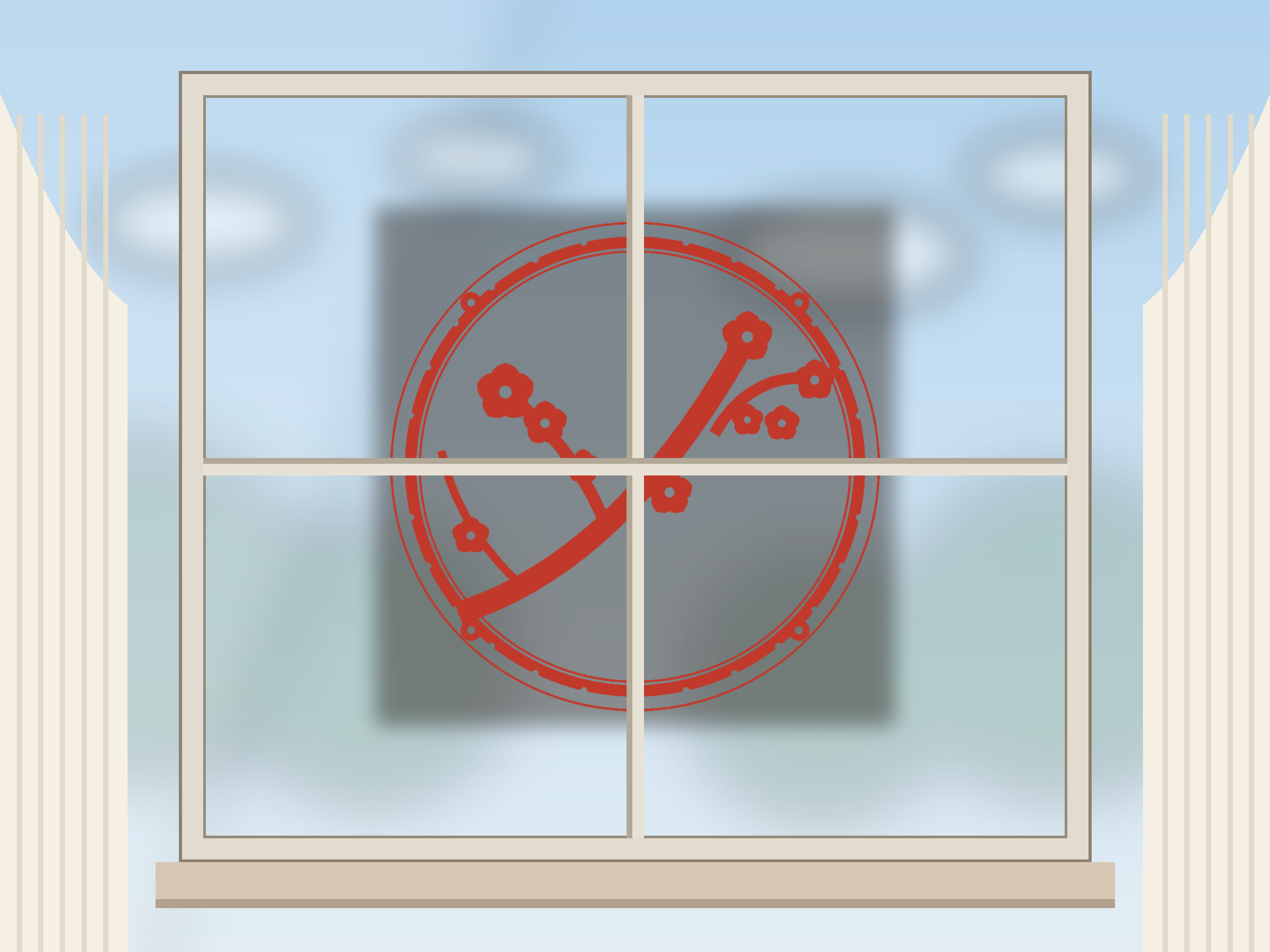 Blossom Flora Roundels Window Roundel Paper Cut - Free SVG + PDF Pack - on a desk