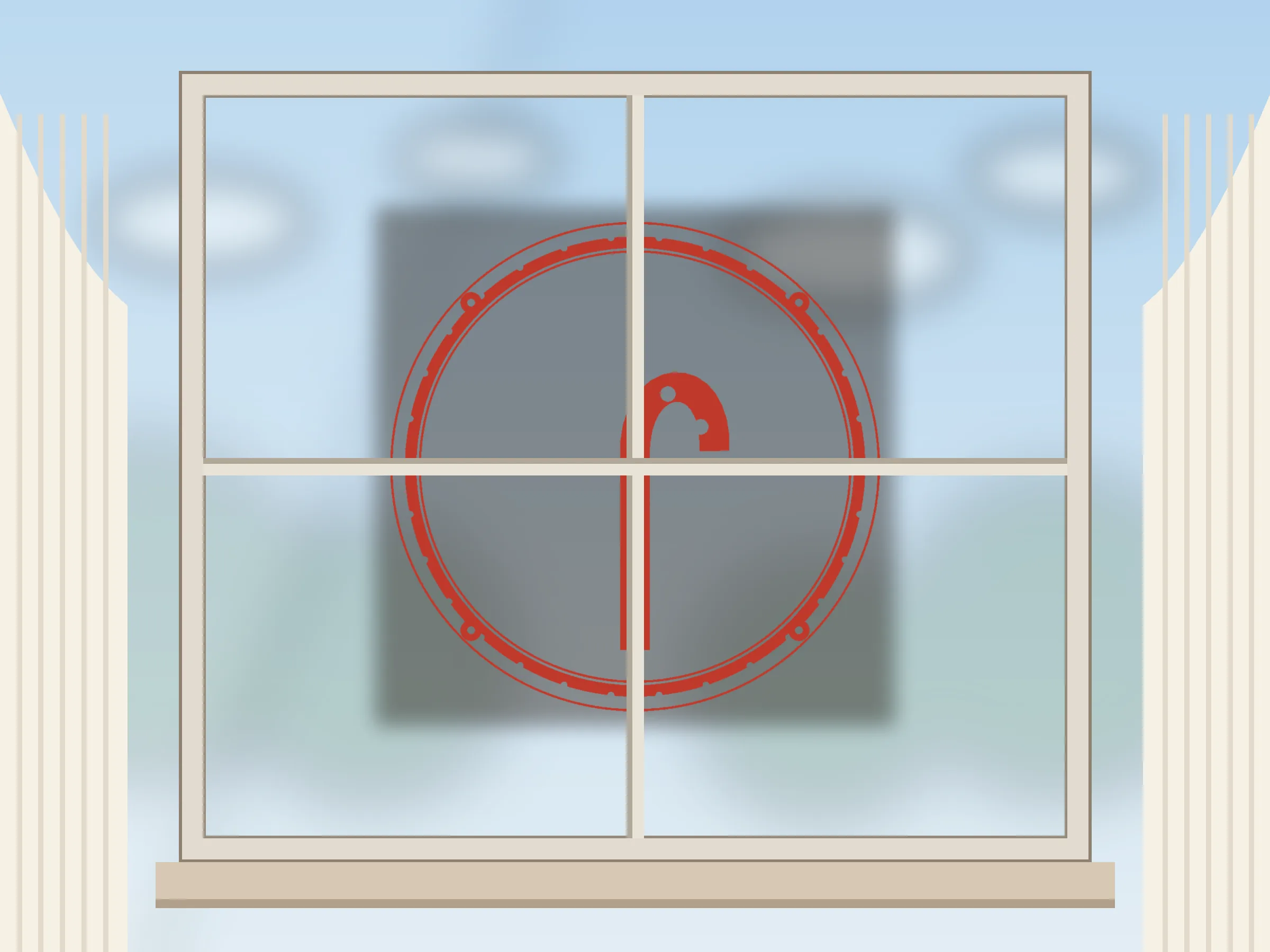 Candy Cane Window Roundel Paper Cut - Free SVG + PDF Pack - on a desk