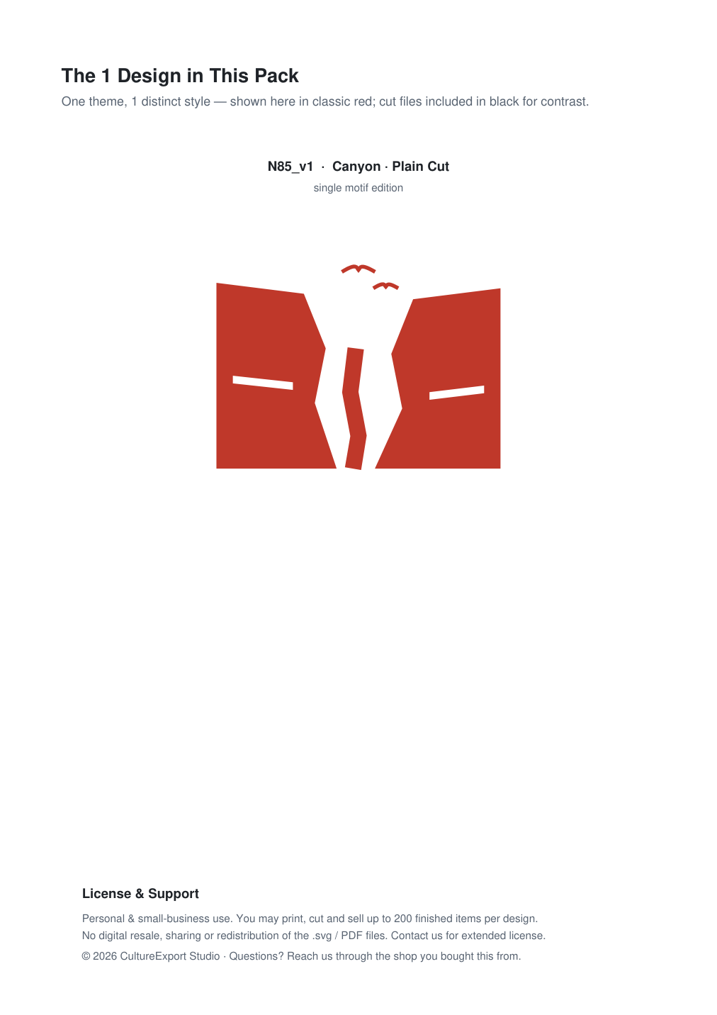 Canyon Paper Cut Template - Free SVG + PDF Pack - design