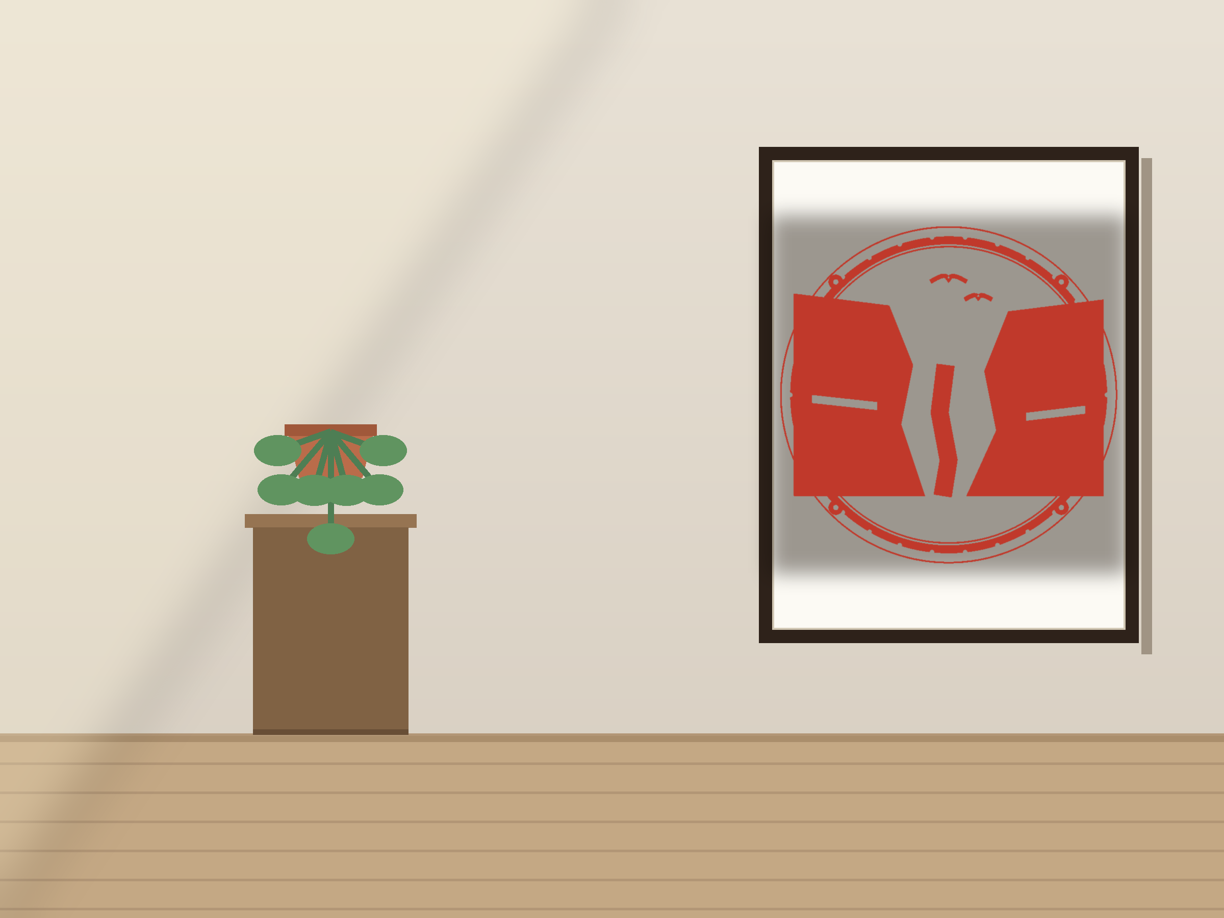 Canyon Window Roundel Paper Cut - Free SVG + PDF Pack - on a desk