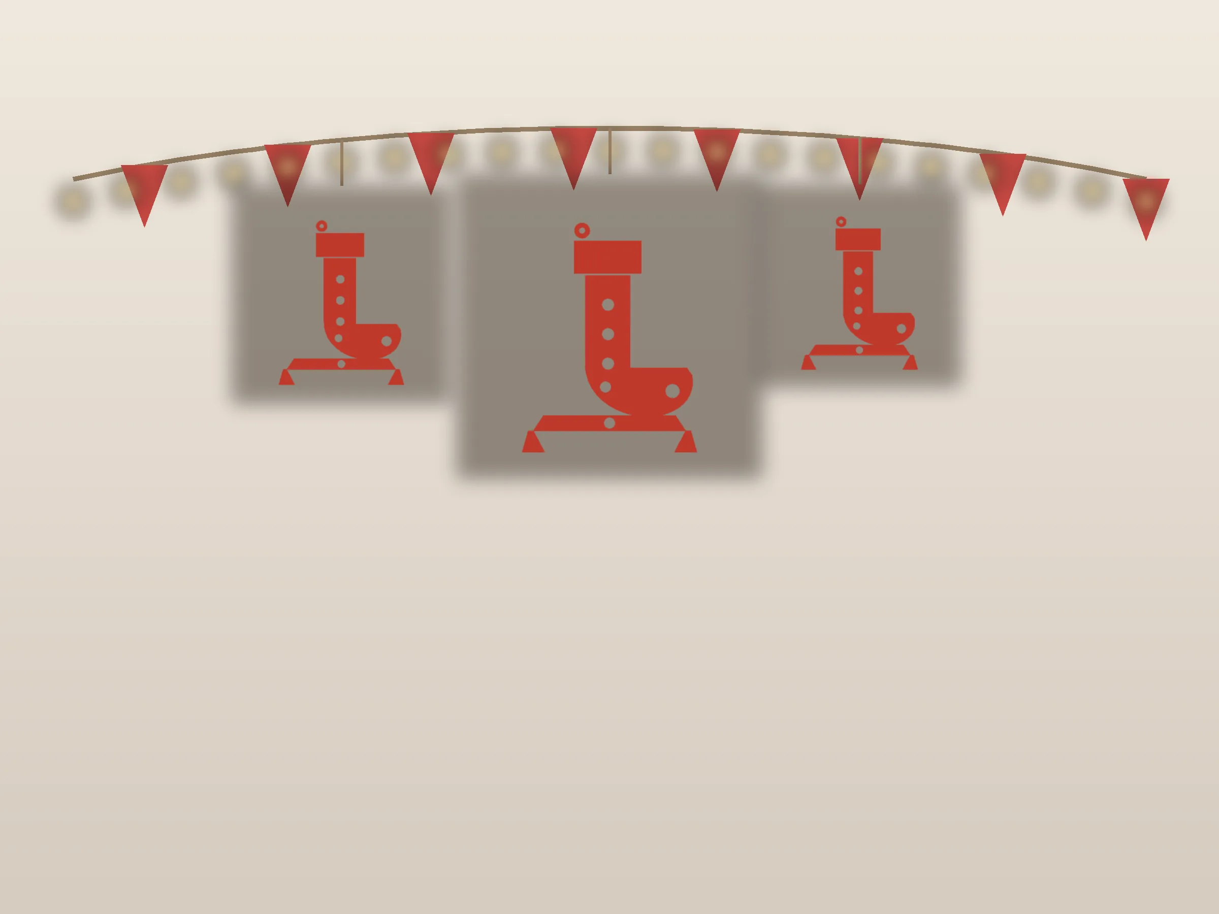 Christmas Stocking Banner Paper Cut - Free SVG + PDF Pack - on a desk