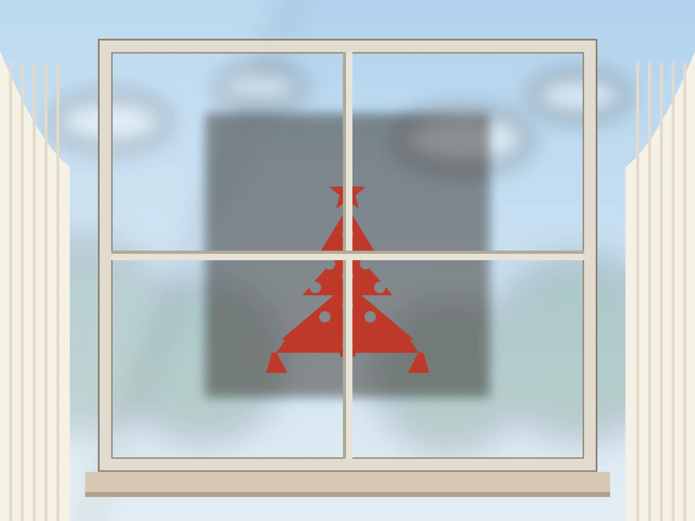 Christmas Tree Banner Paper Cut - Free SVG + PDF Pack - on a desk