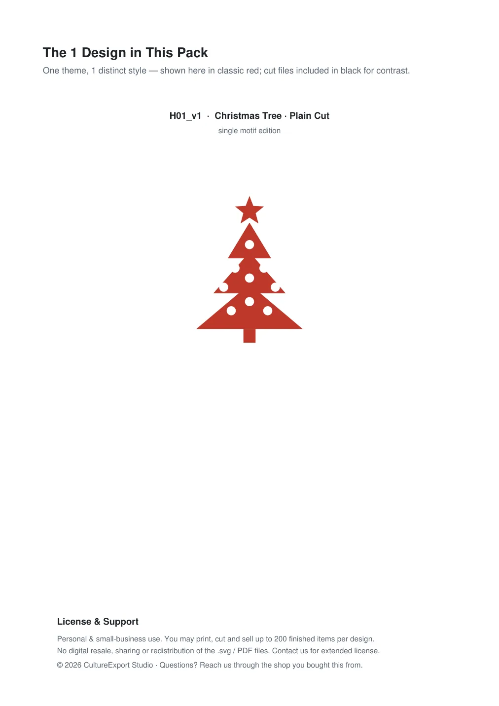 Christmas Tree Paper Cut Template - Free SVG + PDF Pack - all designs