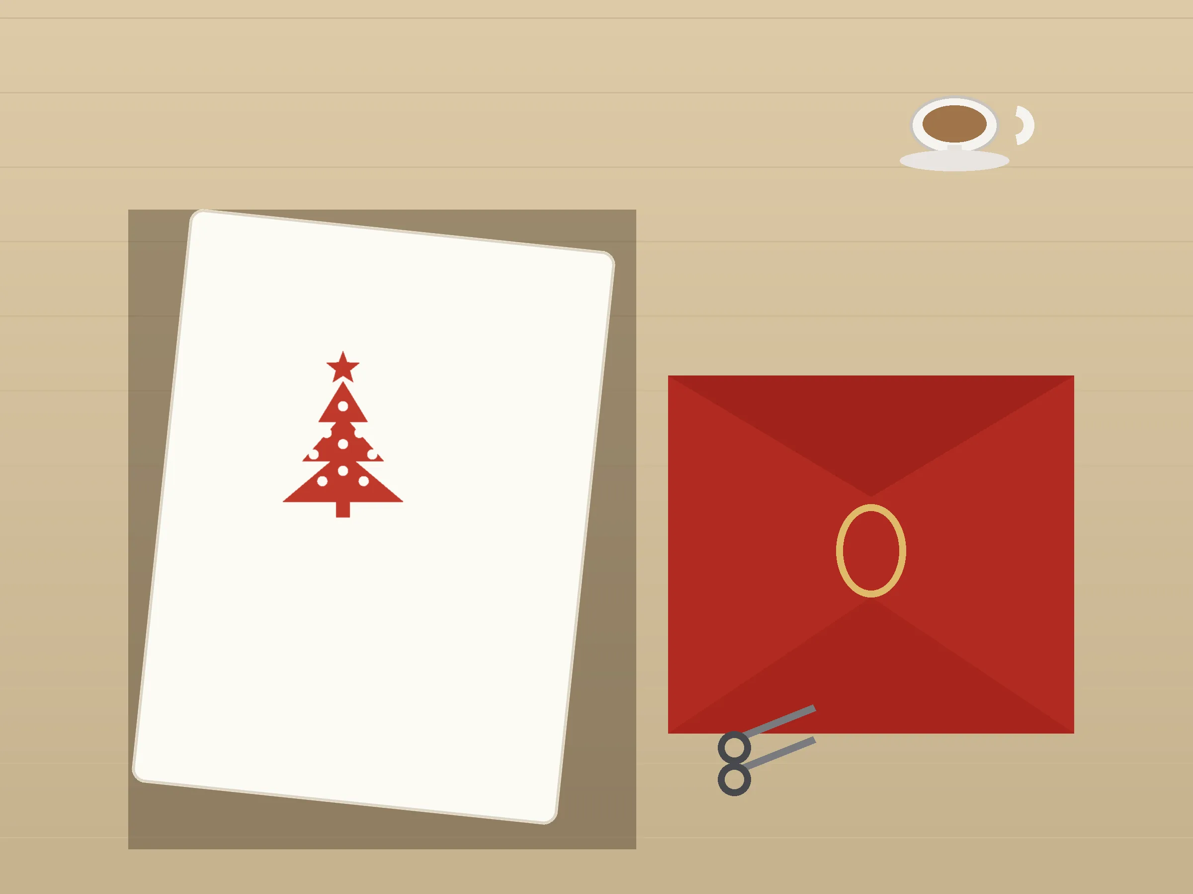 Christmas Tree Paper Cut Template - Free SVG + PDF Pack - on a desk