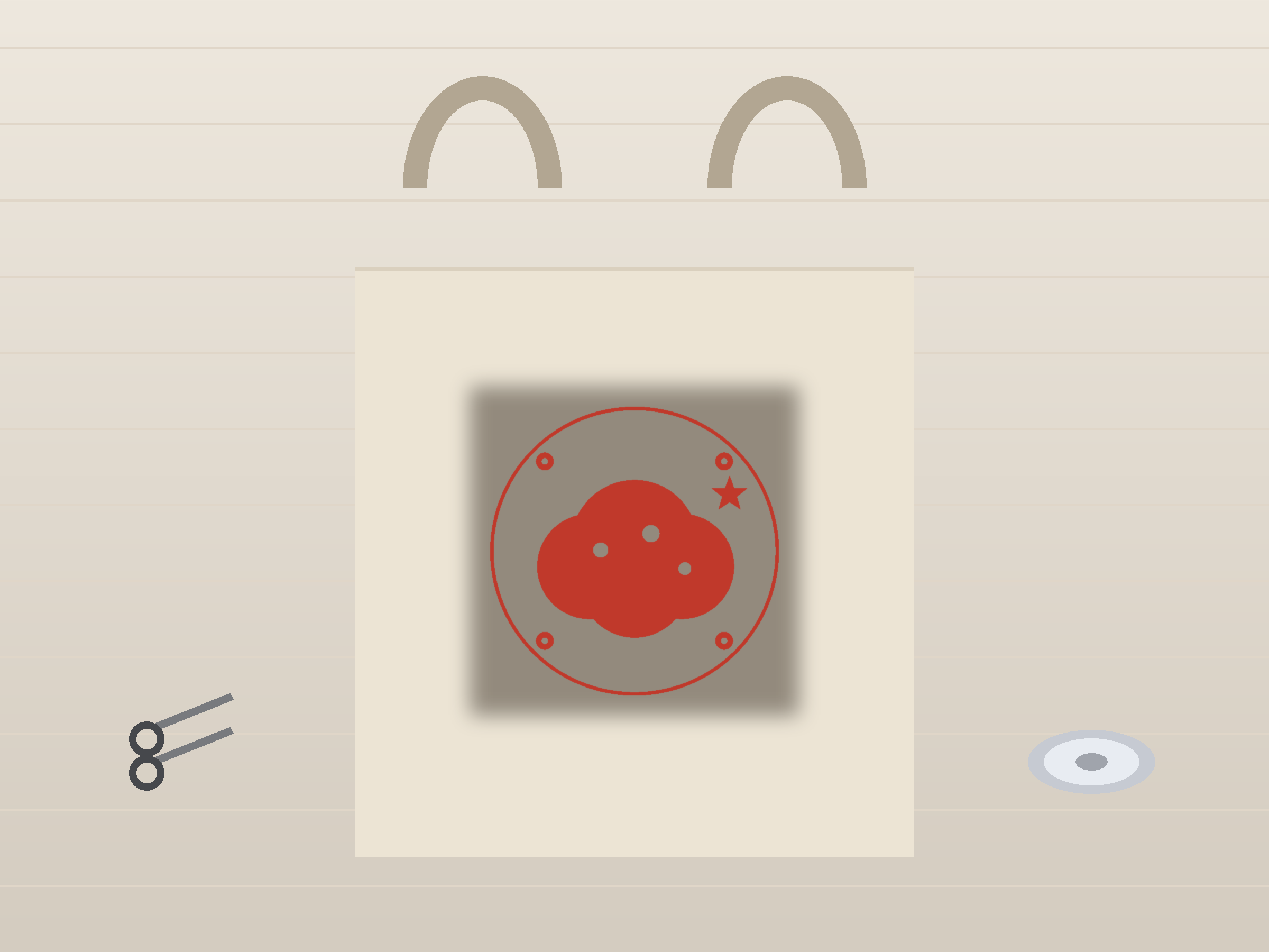 Cloud Ornate Paper Cut Panel - Free SVG + PDF Pack - on a desk