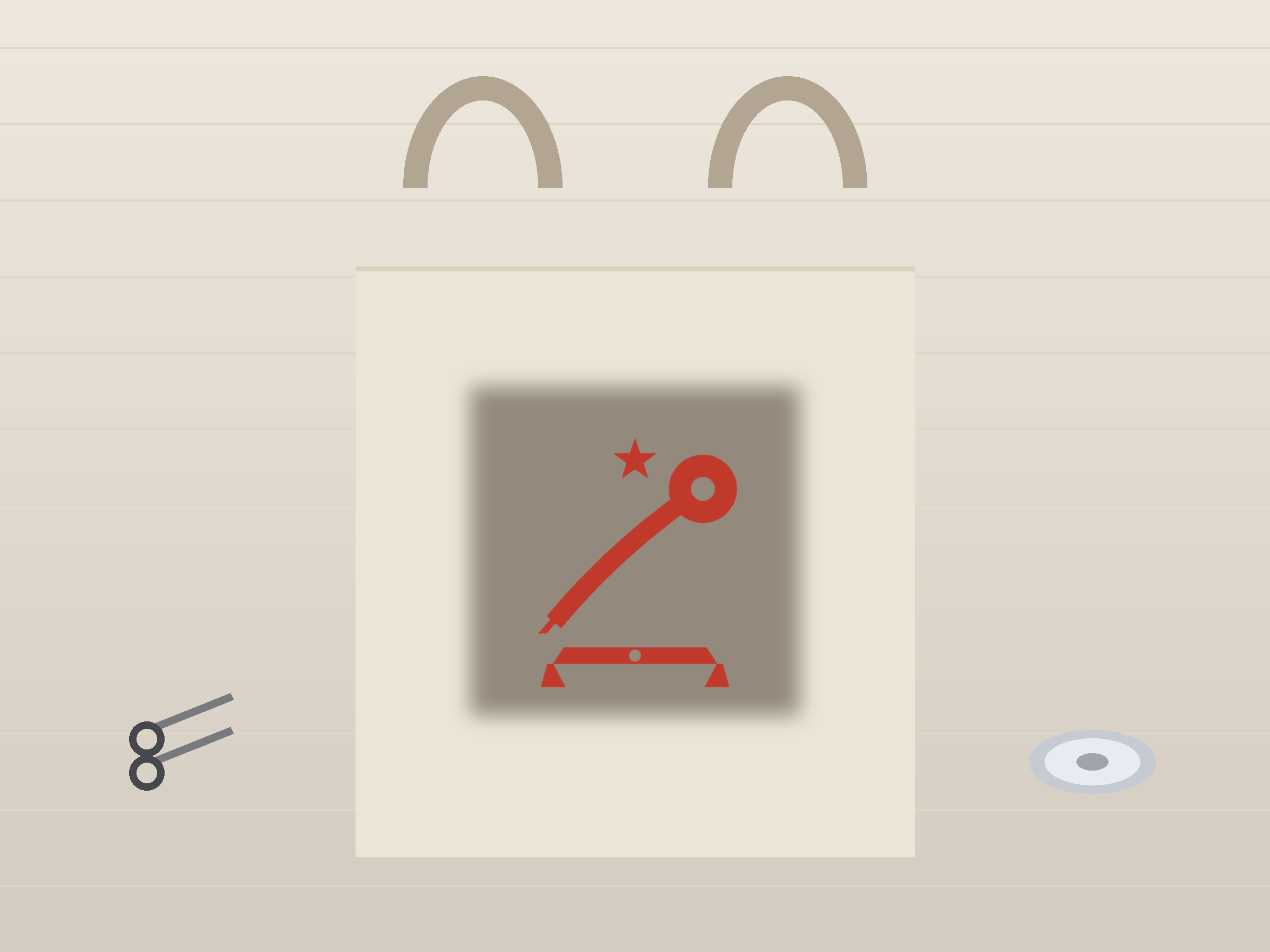 Comet Banner Paper Cut - Free SVG + PDF Pack - on a desk