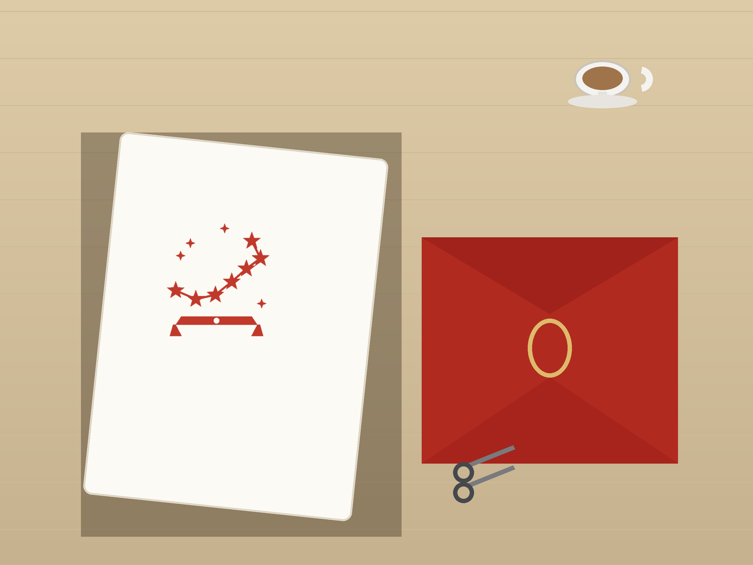 Constellation Banner Paper Cut - Free SVG + PDF Pack - on a desk