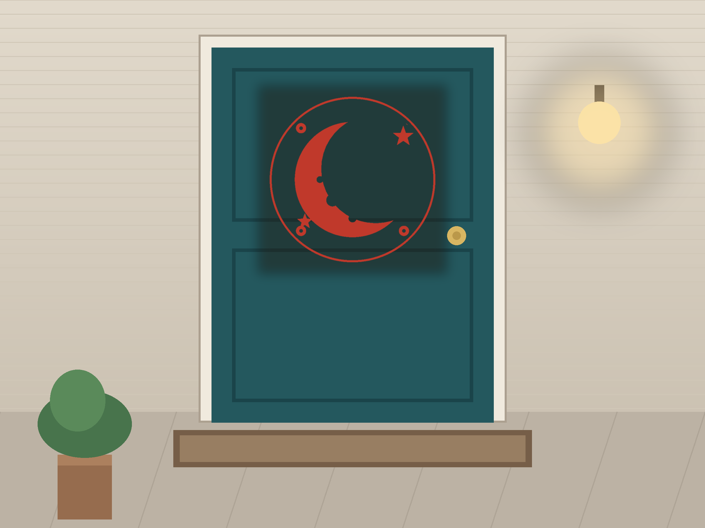 Crescent Moon Ornate Paper Cut Panel - Free SVG + PDF Pack - wall decor