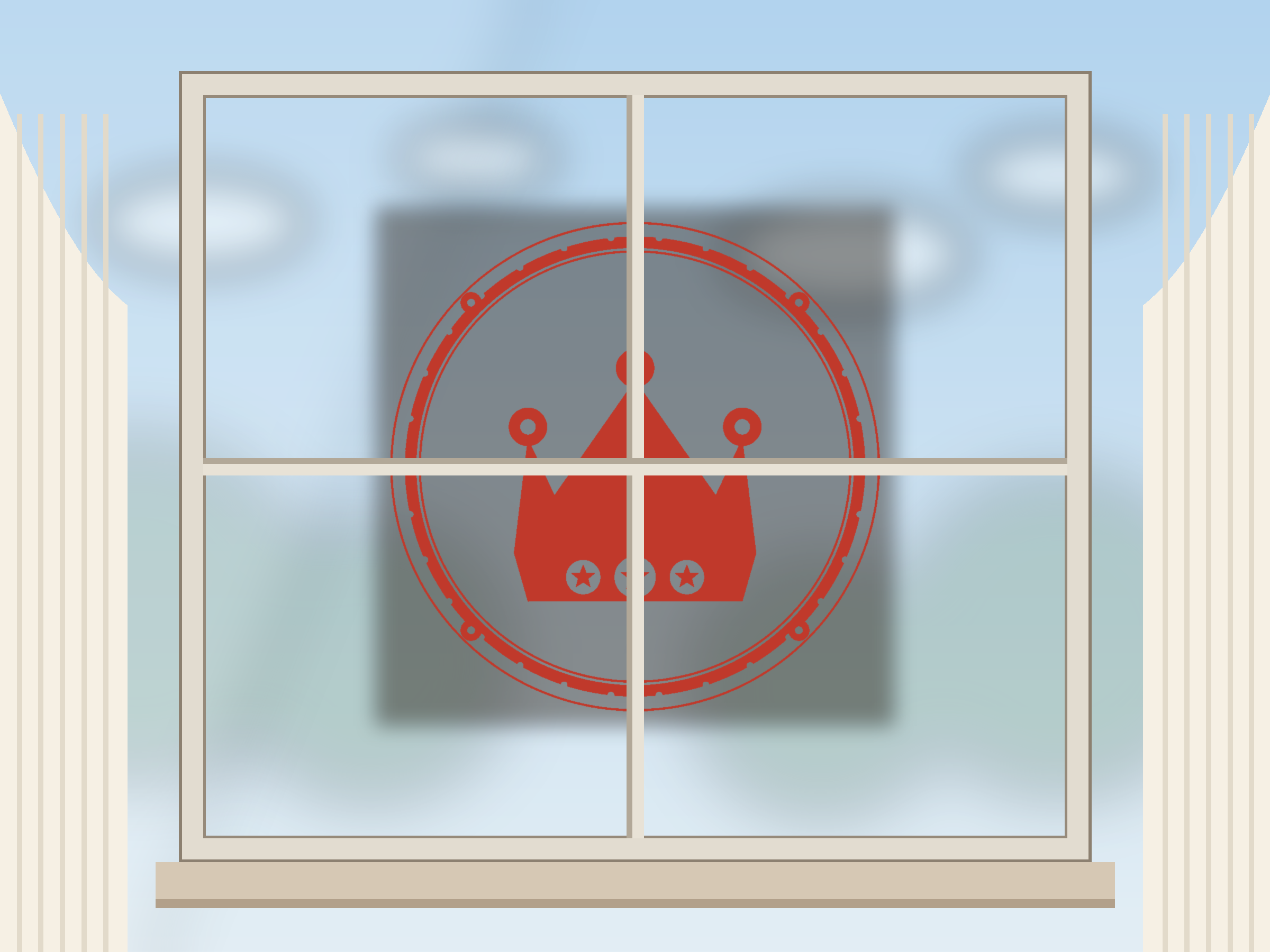 Crown Window Roundel Paper Cut - Free SVG + PDF Pack - wall decor