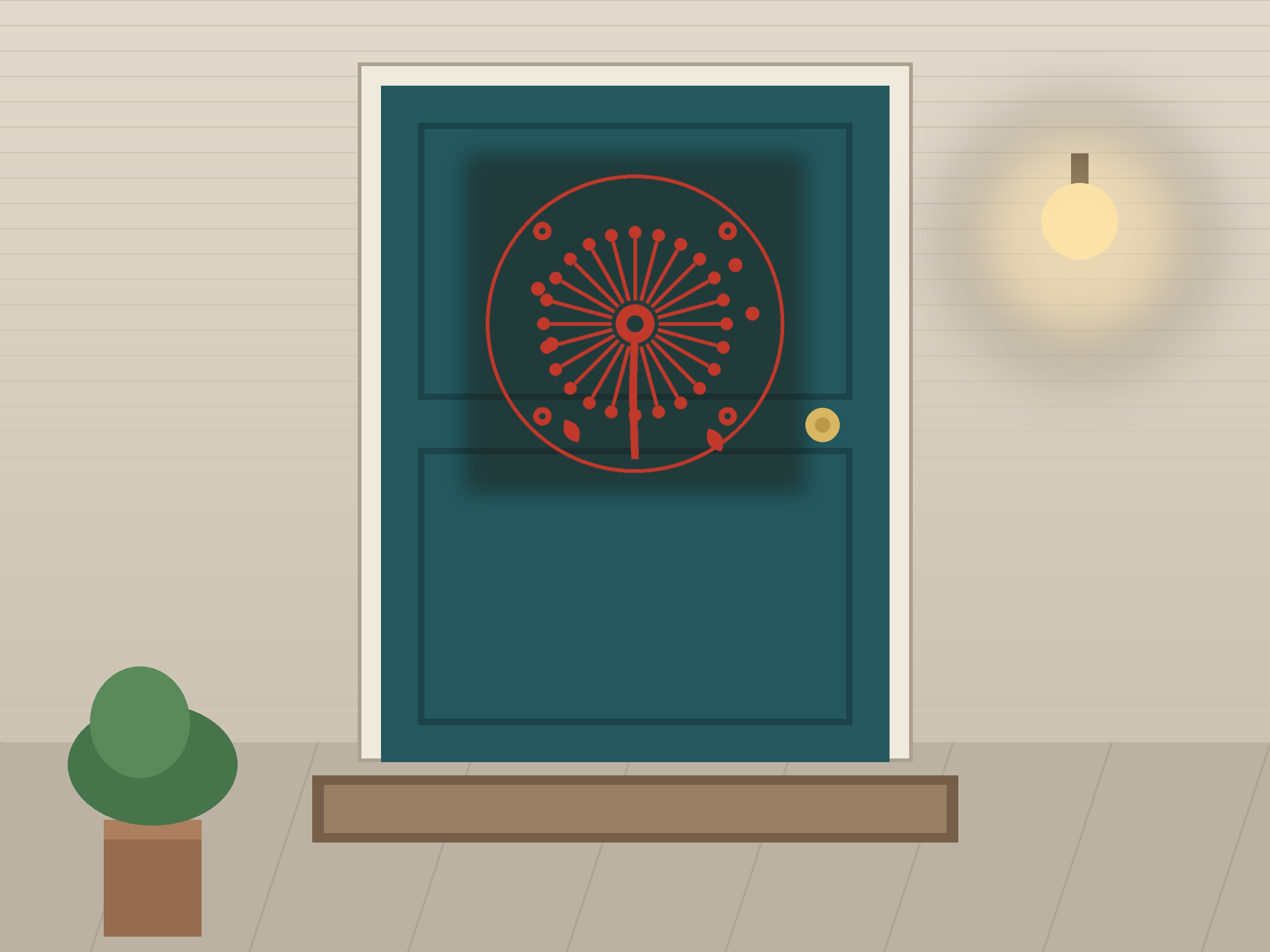 Dandelion Ornate Paper Cut Panel - Free SVG + PDF Pack - on a desk