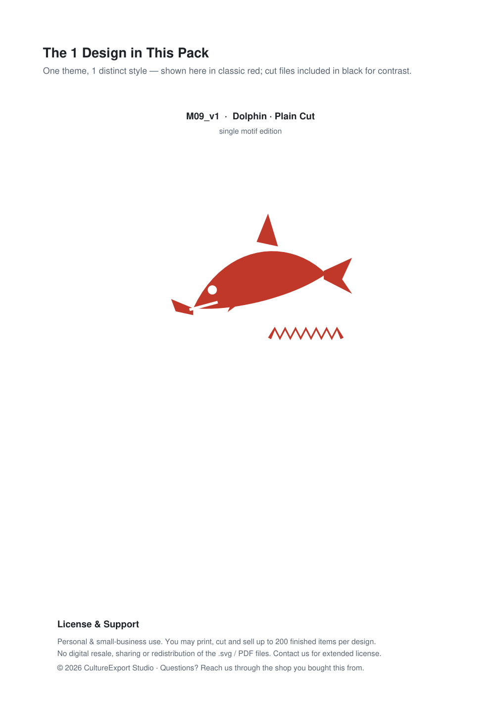 Dolphin Paper Cut Template - Free SVG + PDF Pack - design