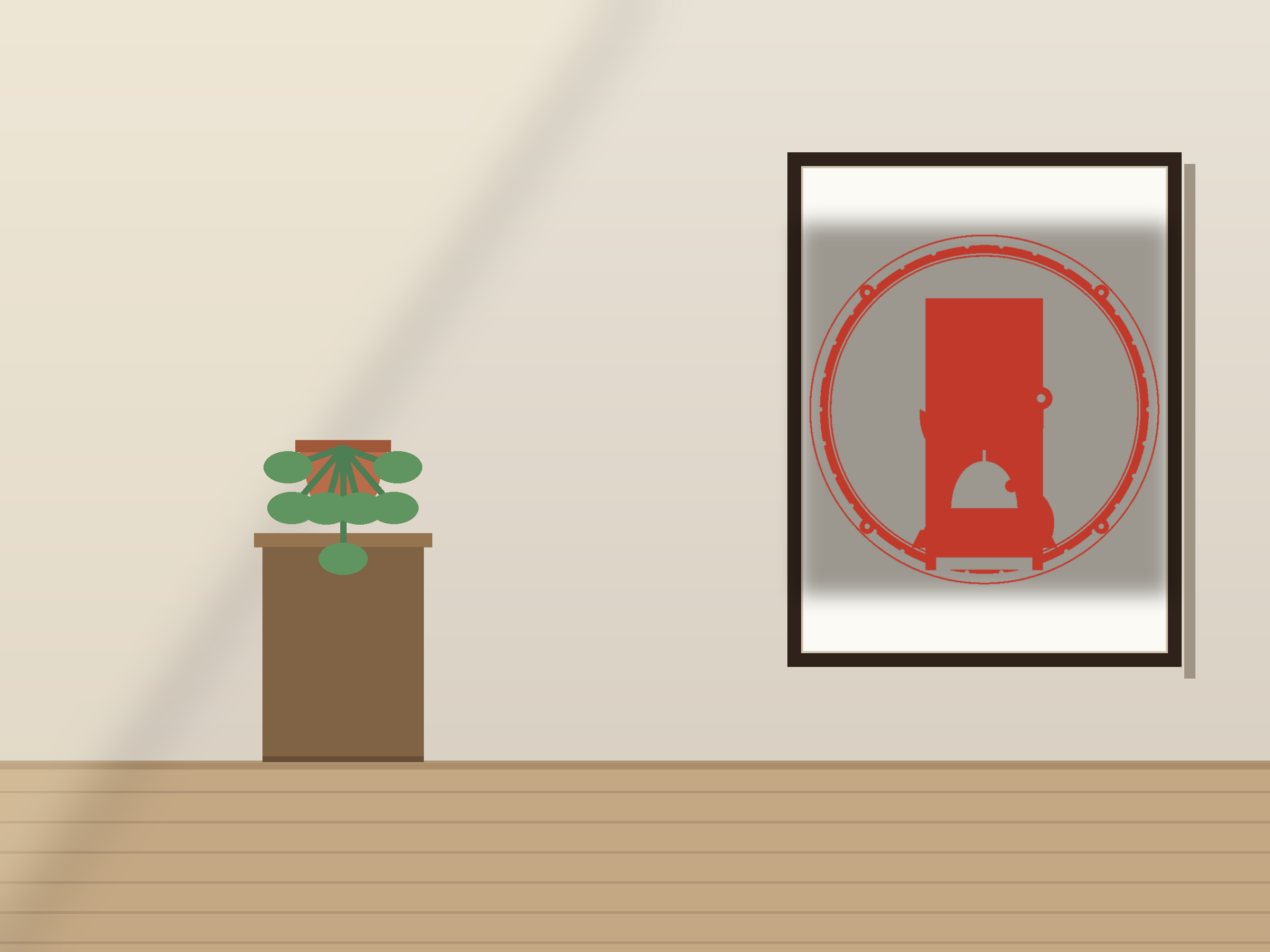 Fairy Door Window Roundel Paper Cut - Free SVG + PDF Pack - on a desk
