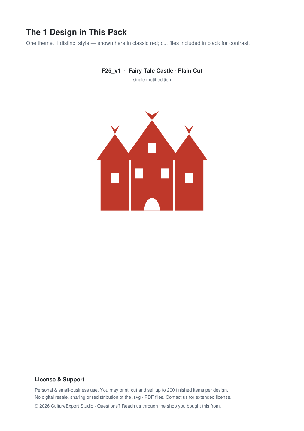 Fairy Tale Castle Paper Cut Template - Free SVG + PDF Pack - design