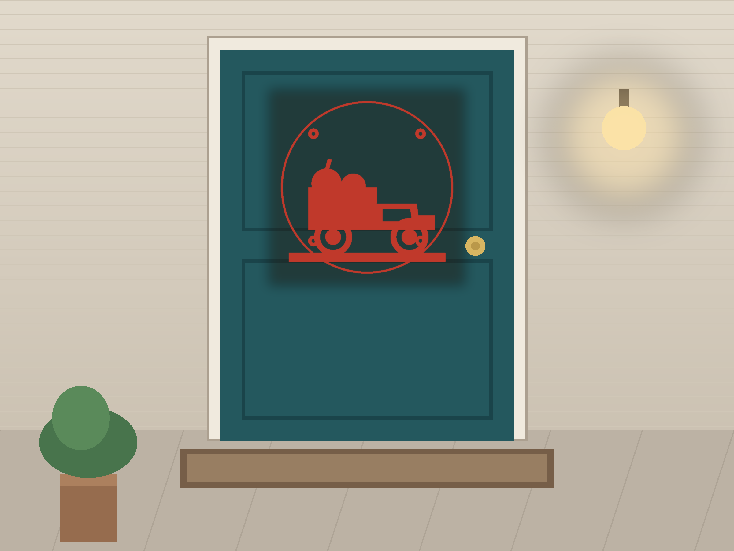 Farm Truck Ornate Paper Cut Panel - Free SVG + PDF Pack - on a desk