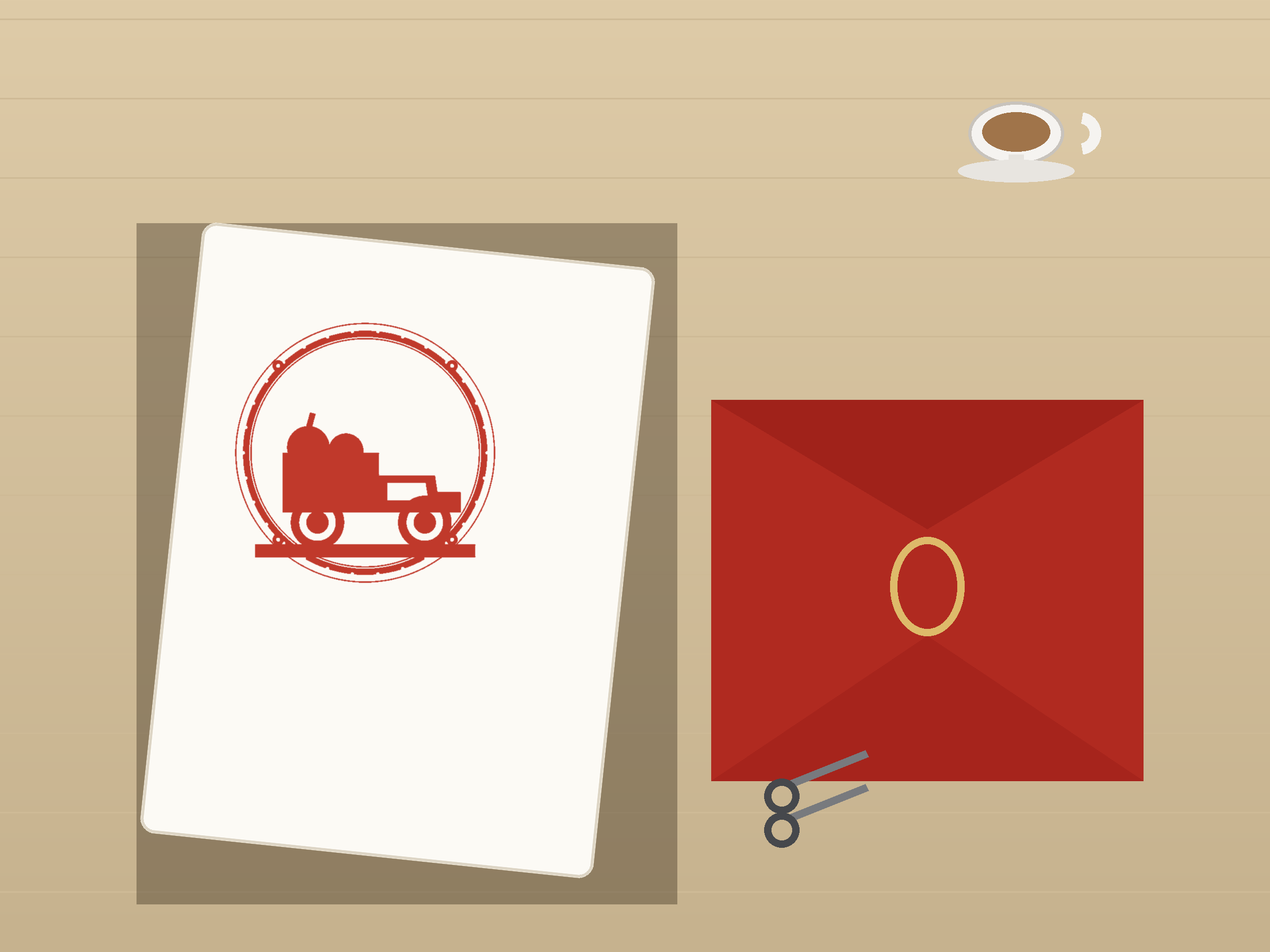 Farm Truck Window Roundel Paper Cut - Free SVG + PDF Pack - on a desk