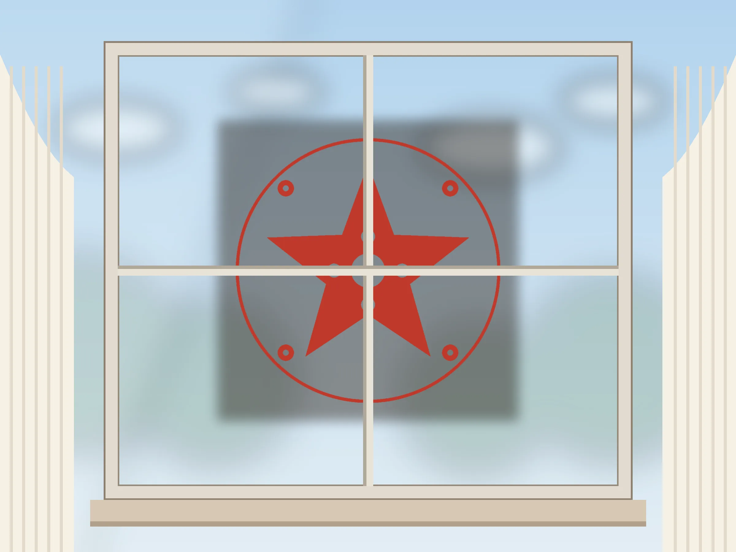 Five Point Star Ornate Paper Cut Panel - Free SVG + PDF Pack - on a desk