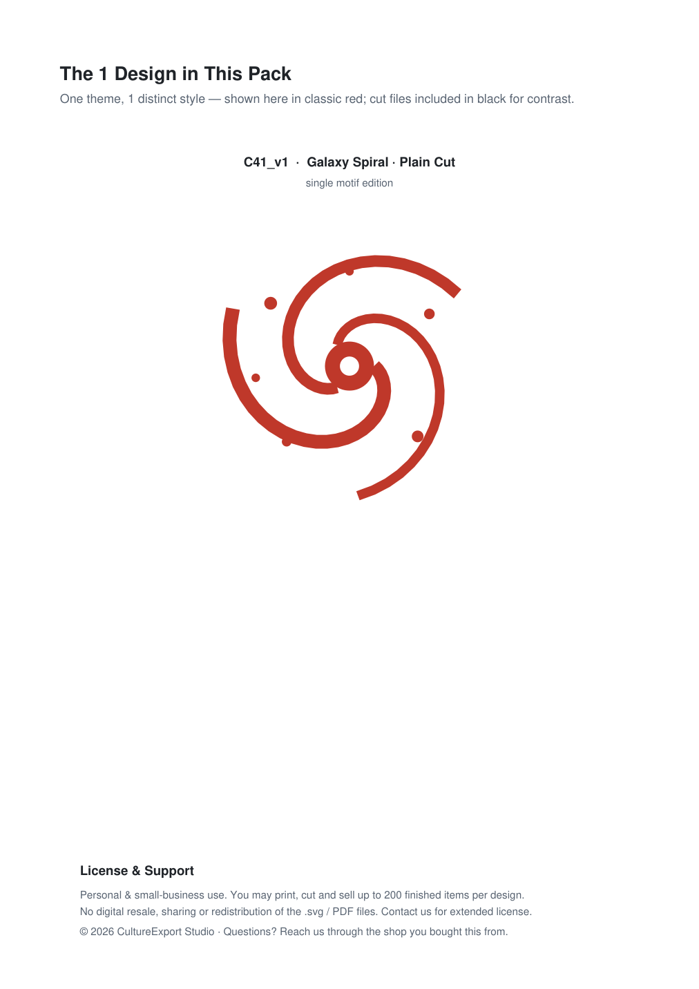 Galaxy Spiral Paper Cut Template - Free SVG + PDF Pack - design