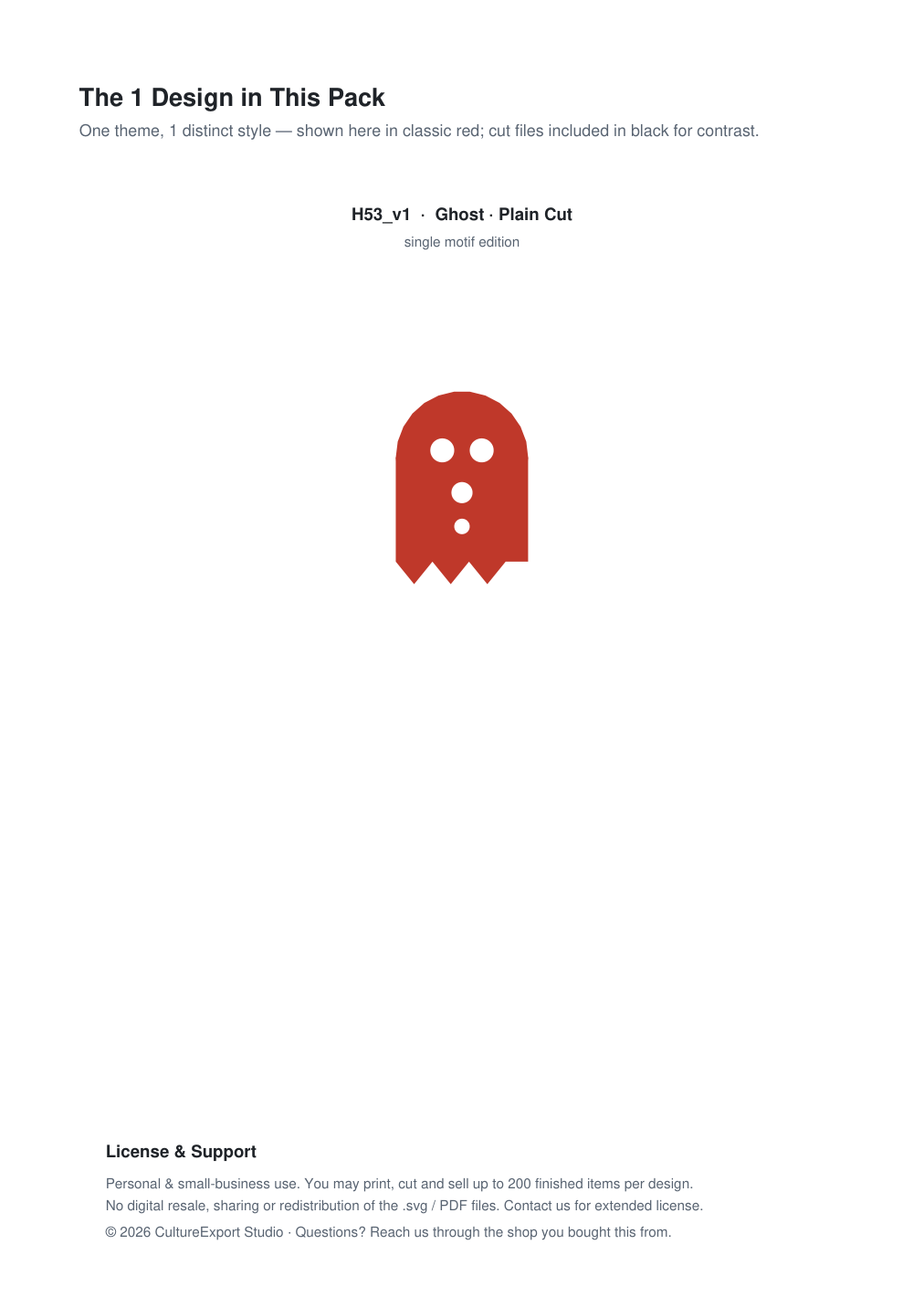 Ghost Paper Cut Template - Free SVG + PDF Pack - design