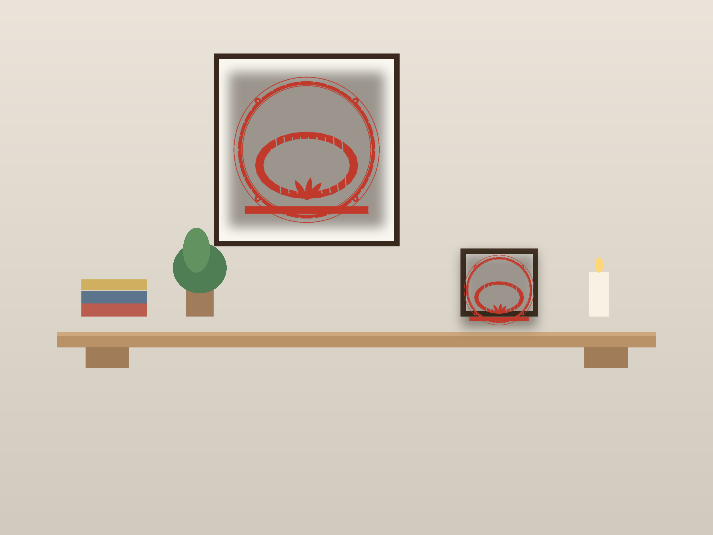 Hay Bale Window Roundel Paper Cut - Free SVG + PDF Pack - wall decor