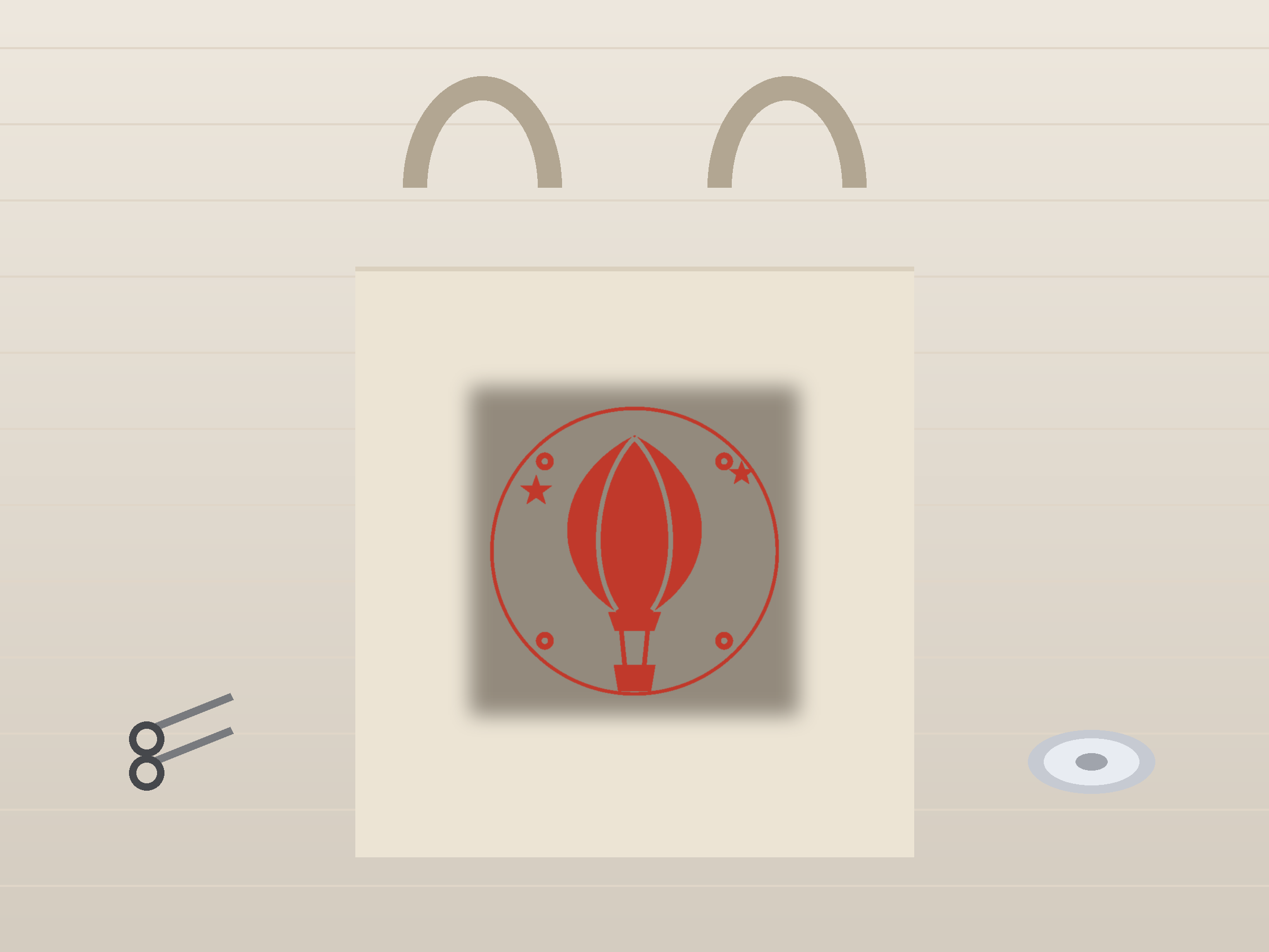 Hot Air Balloon Ornate Paper Cut Panel - Free SVG + PDF Pack - wall decor