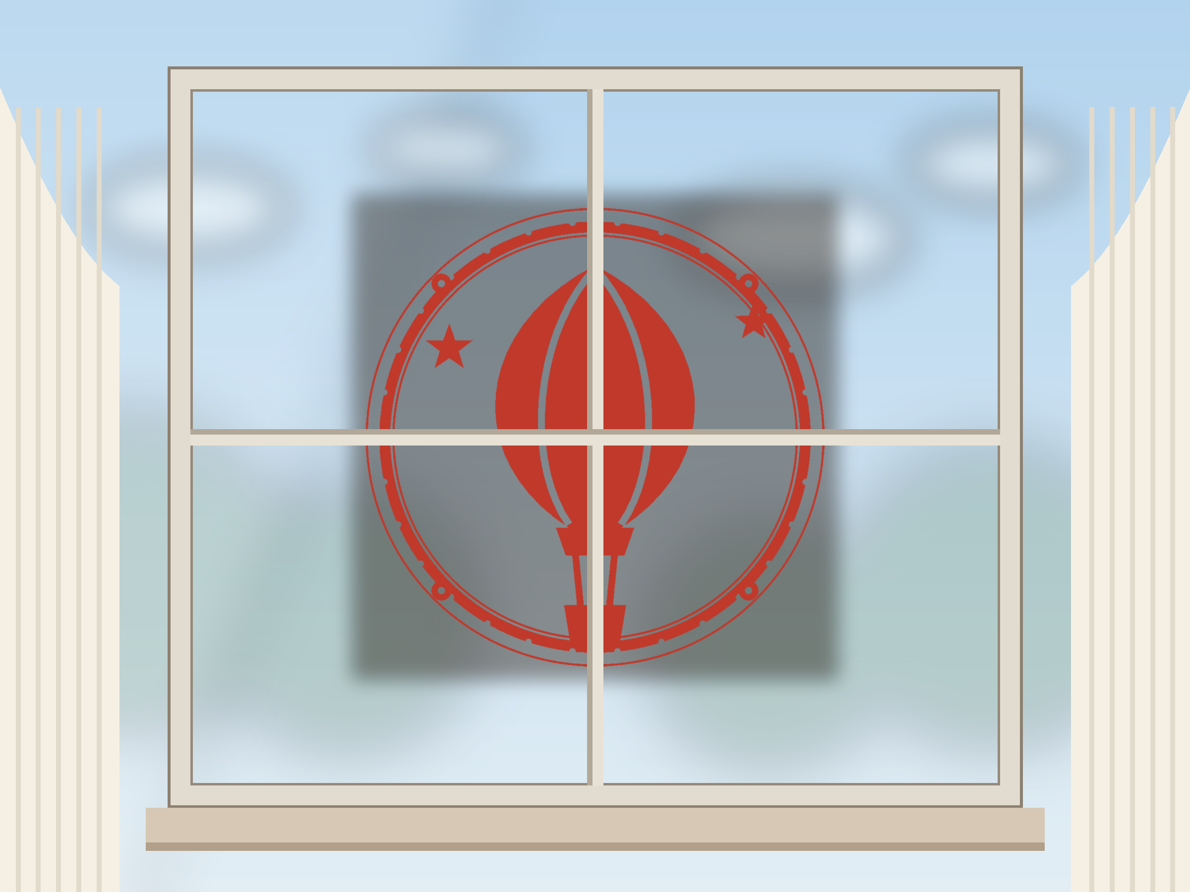 Hot Air Balloon Window Roundel Paper Cut - Free SVG + PDF Pack - hero