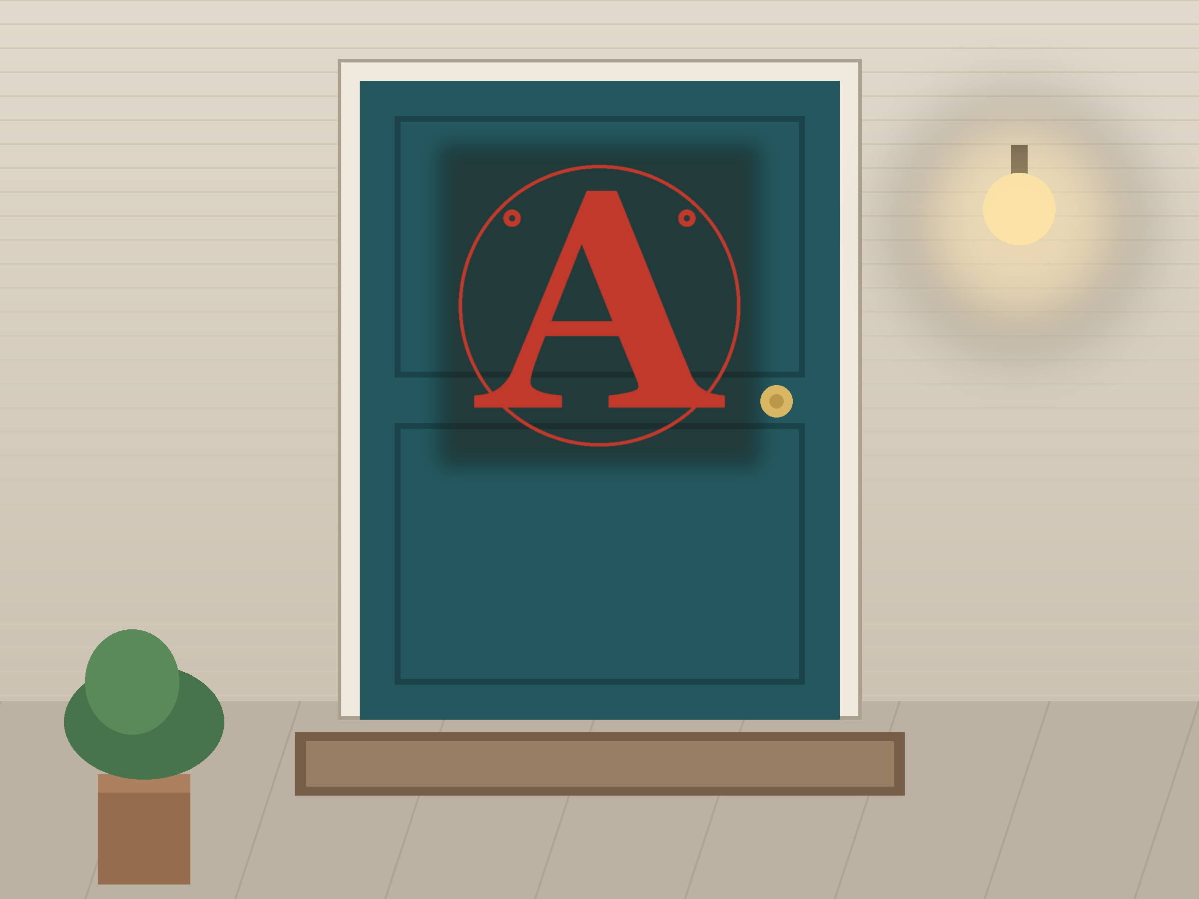 Letter A Ornate Paper Cut Panel - Free SVG + PDF Pack - on a desk