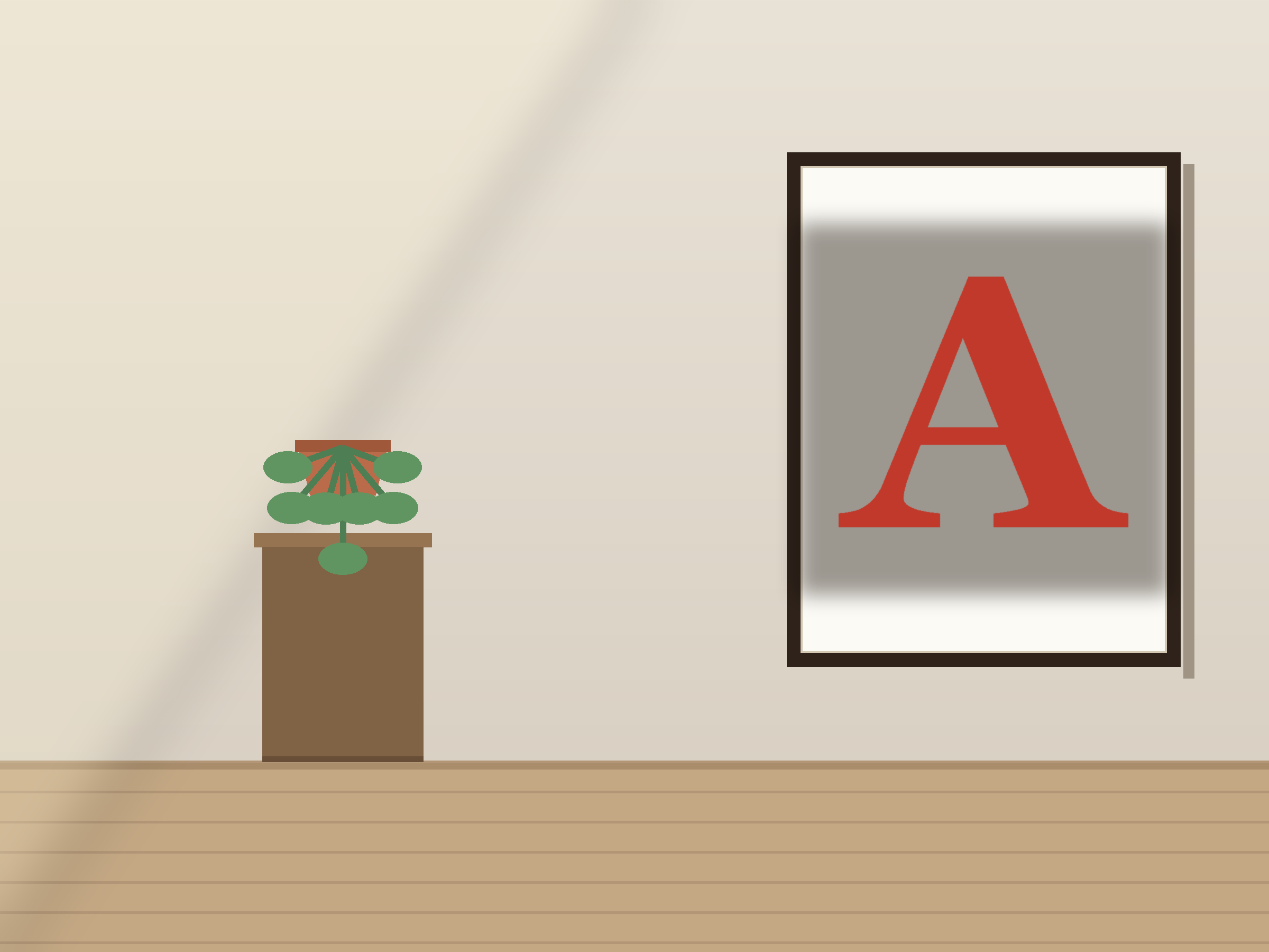 Letter A Paper Cut Template - Free SVG + PDF Pack - on a desk