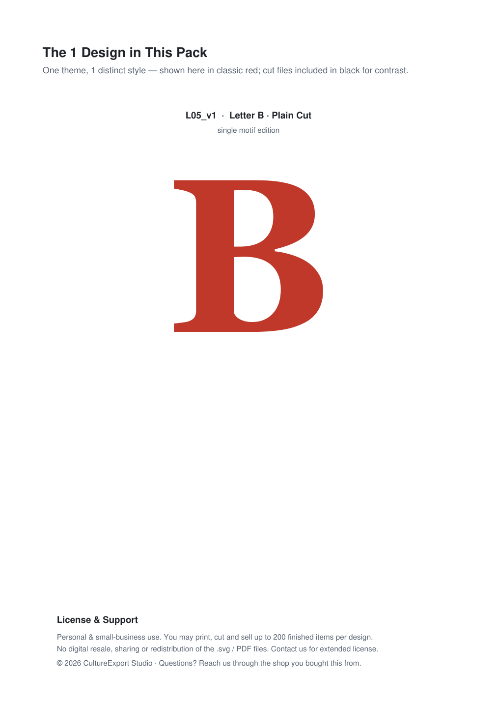 Letter B Paper Cut Template - Free SVG + PDF Pack - design