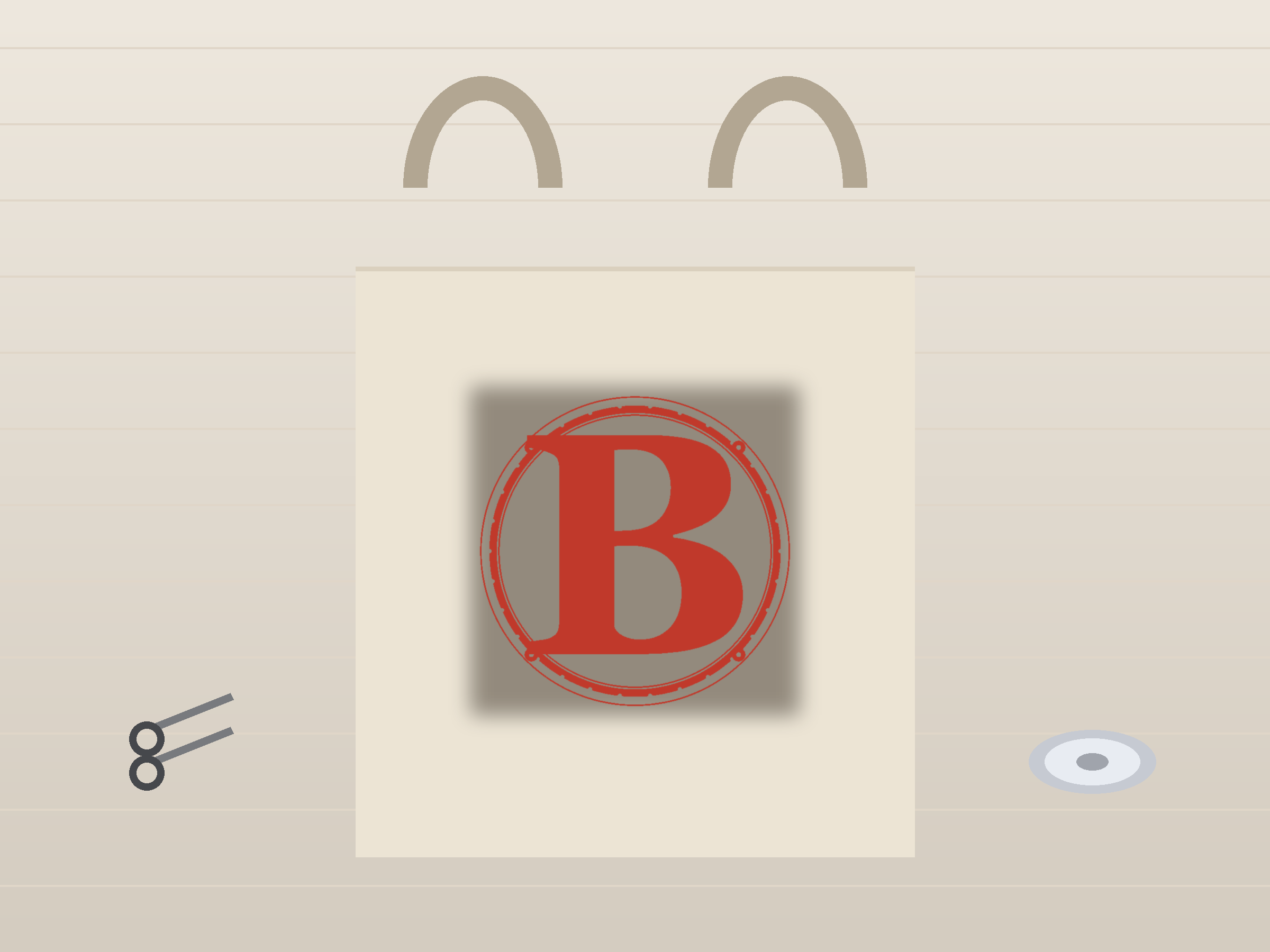 Letter B Window Roundel Paper Cut - Free SVG + PDF Pack - wall decor