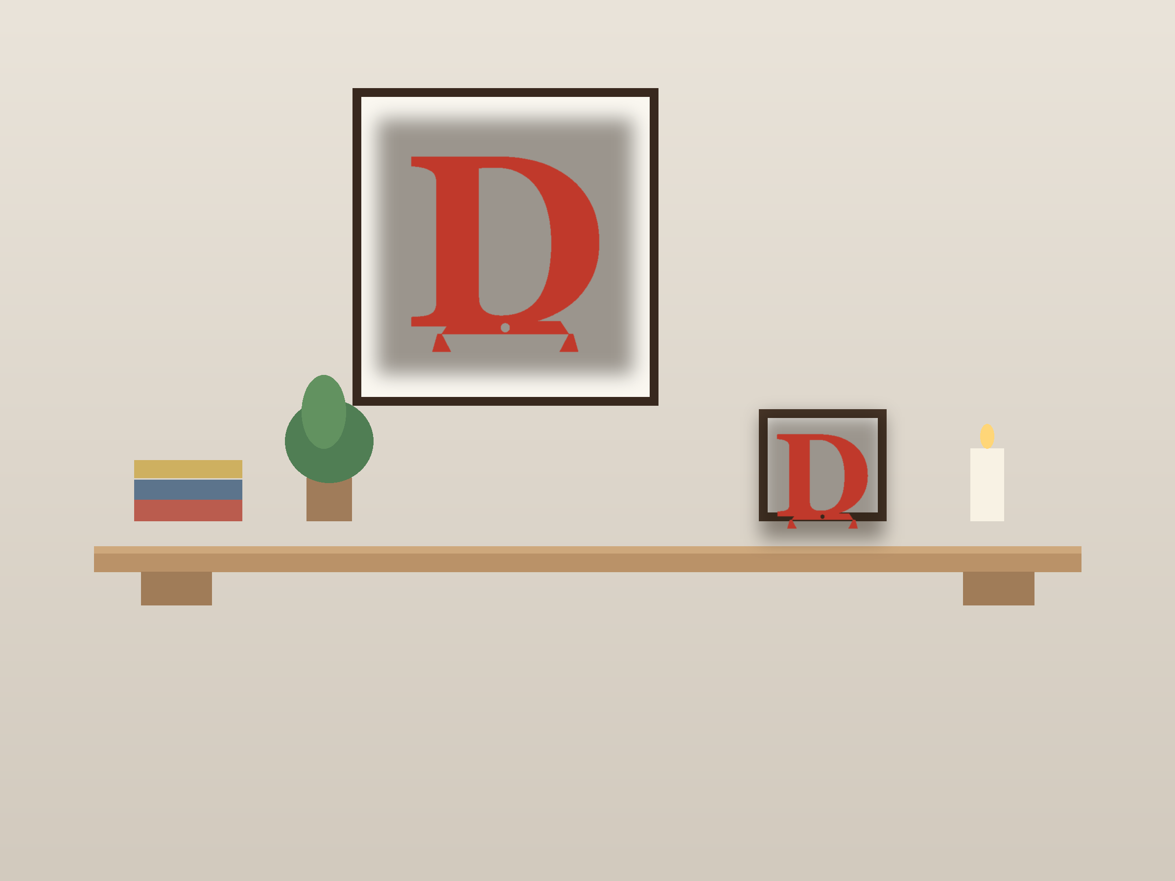 Letter D Banner Paper Cut - Free SVG + PDF Pack - hero