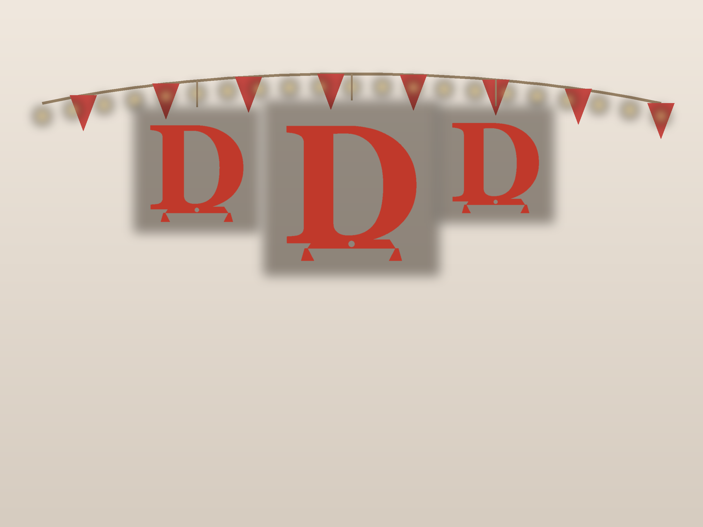 Letter D Banner Paper Cut - Free SVG + PDF Pack - wall decor