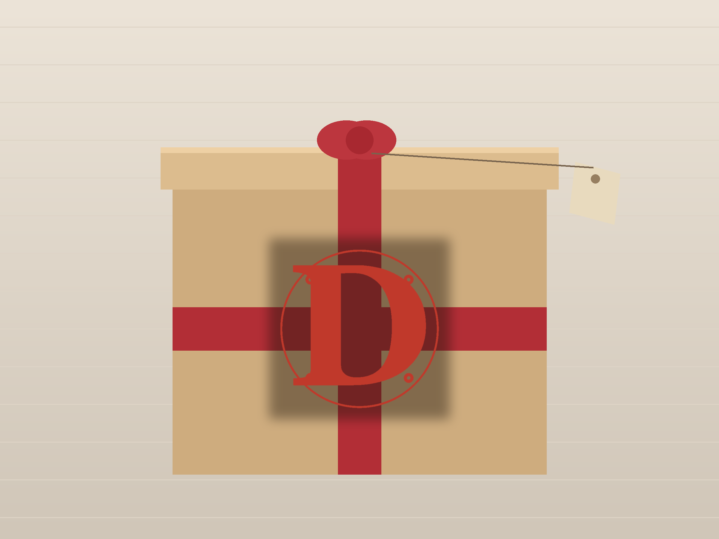 Letter D Ornate Paper Cut Panel - Free SVG + PDF Pack - on a desk