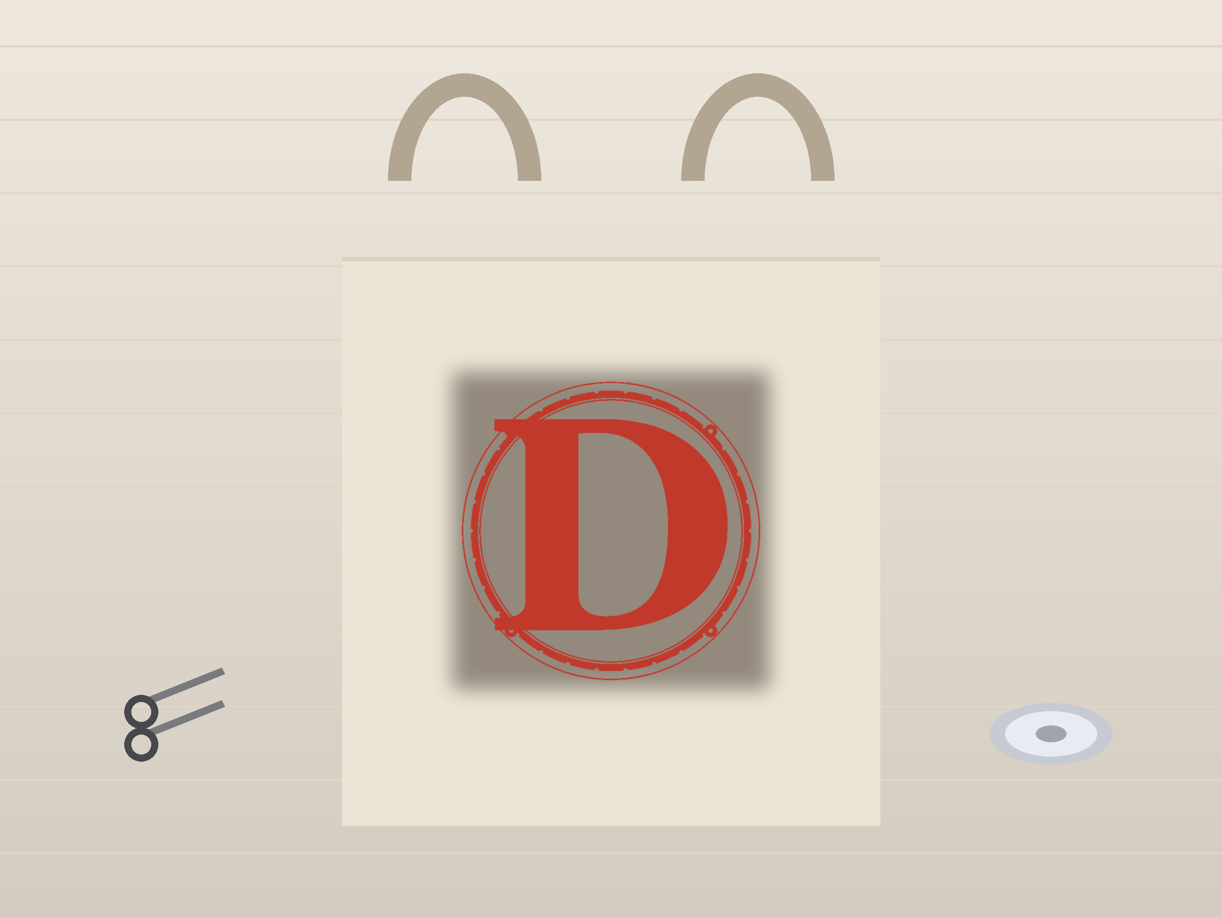 Letter D Window Roundel Paper Cut - Free SVG + PDF Pack - wall decor