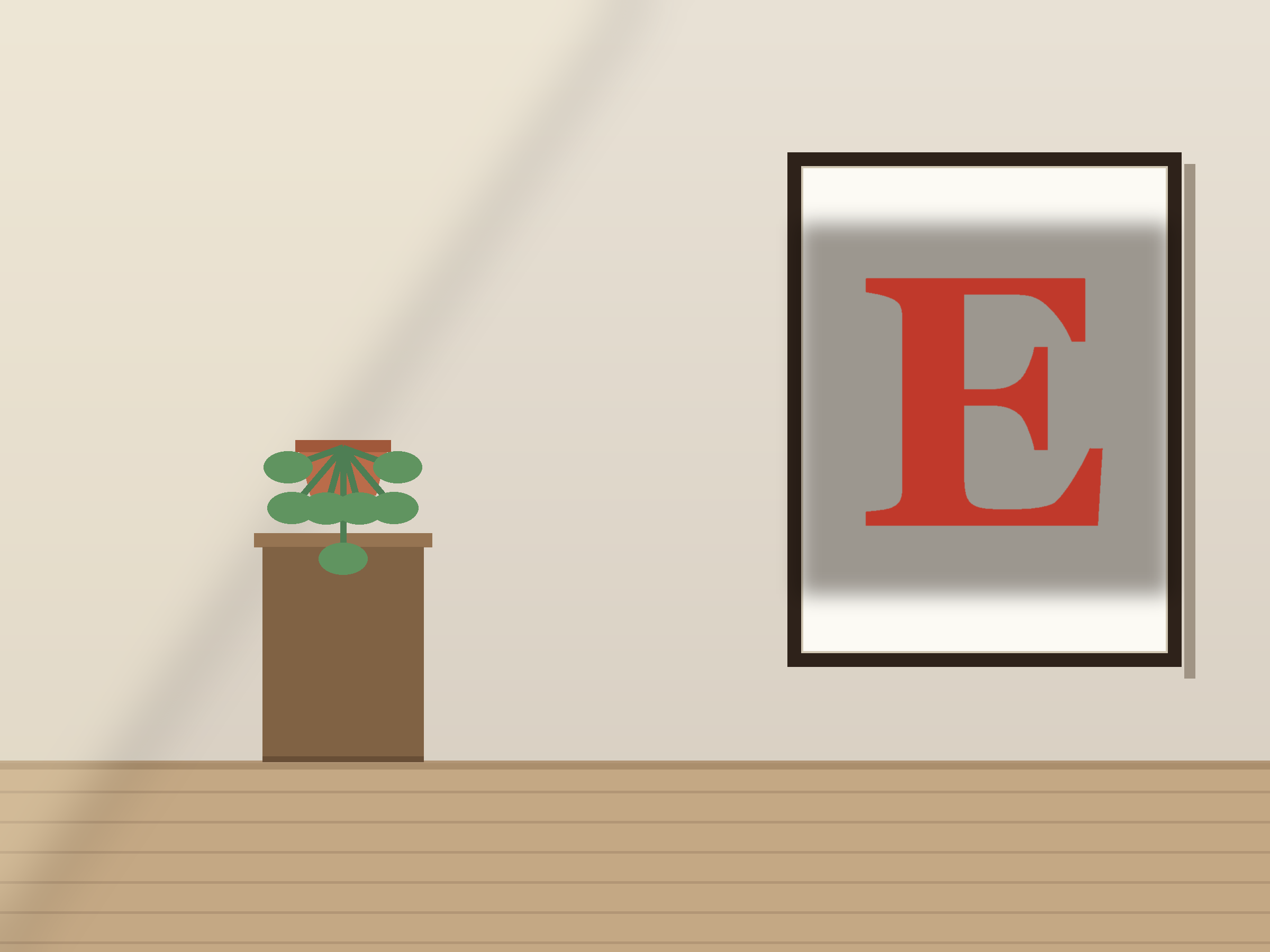 Letter E Paper Cut Template - Free SVG + PDF Pack - on a desk