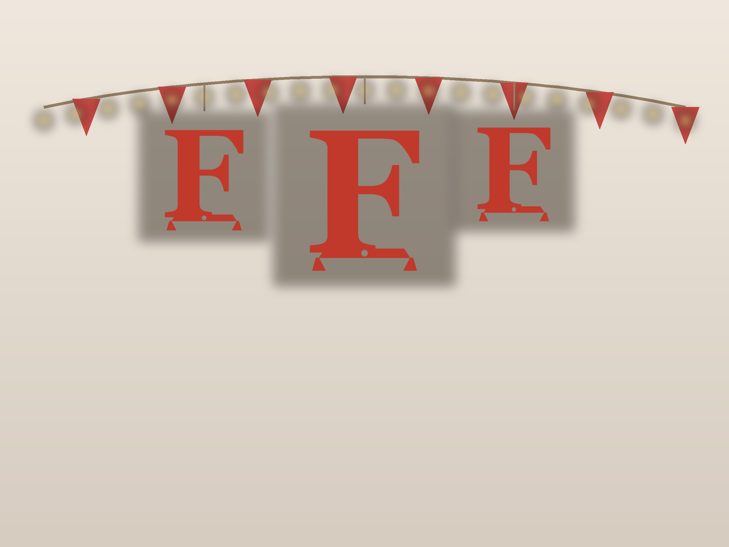 Letter F Banner Paper Cut - Free SVG + PDF Pack - wall decor