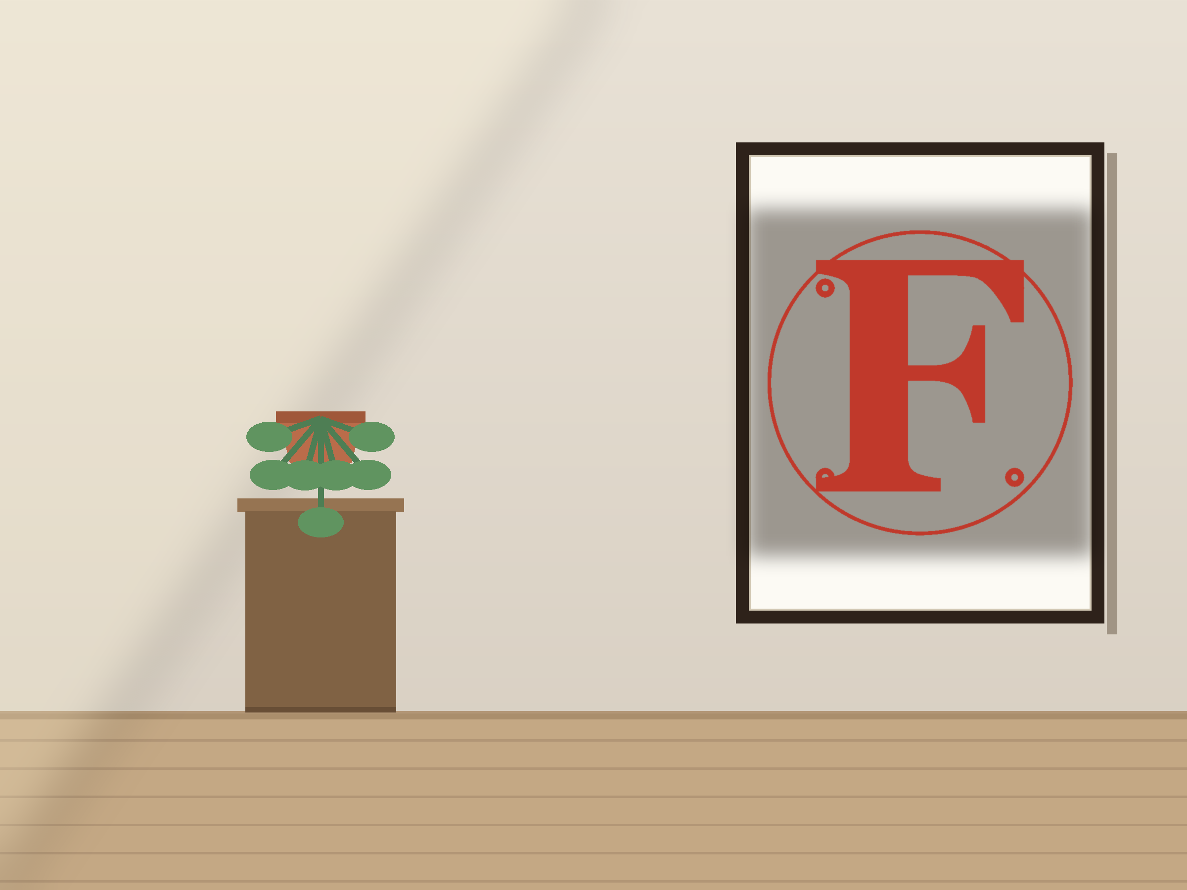 Letter F Ornate Paper Cut Panel - Free SVG + PDF Pack - on a desk