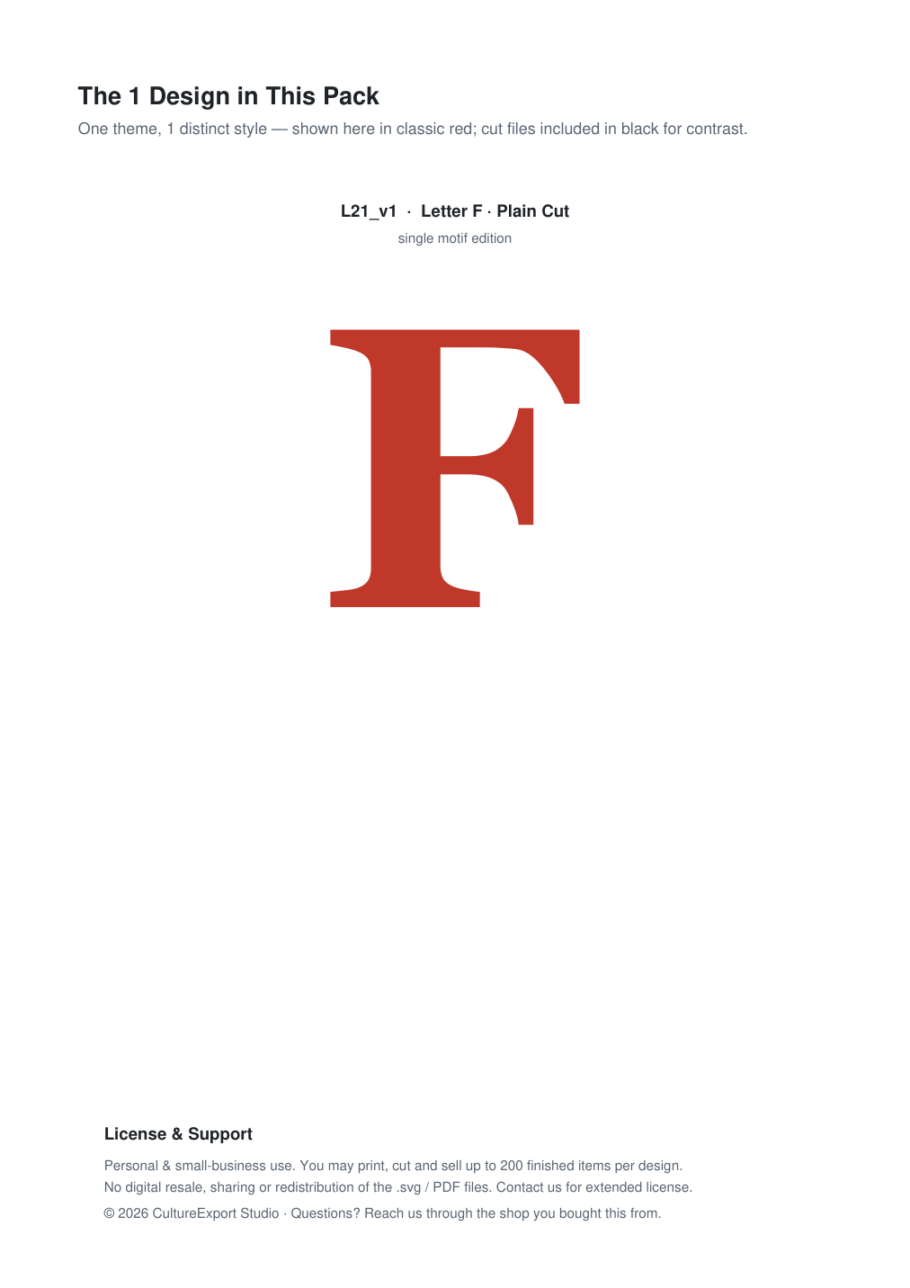 Letter F Paper Cut Template - Free SVG + PDF Pack - design