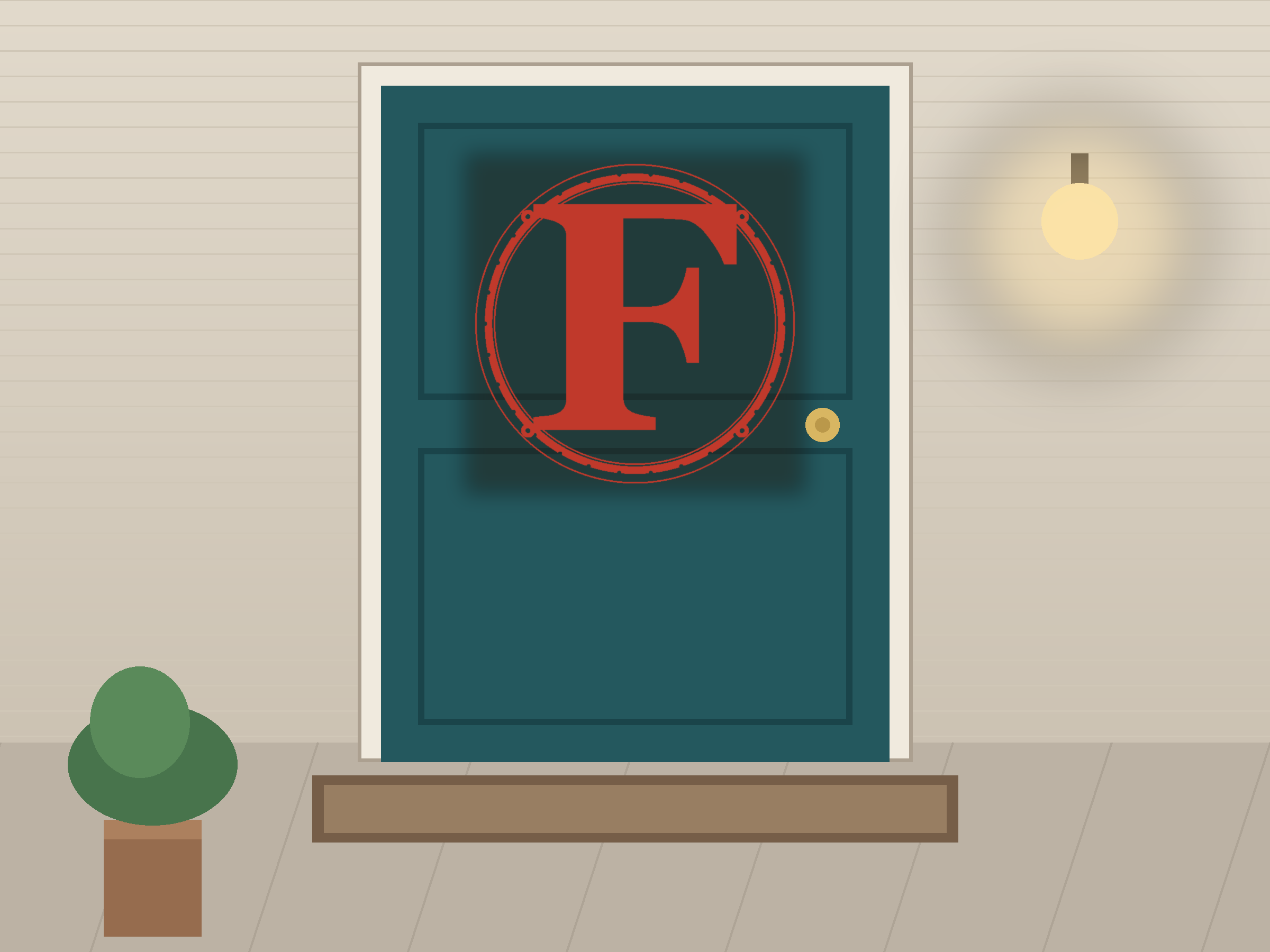 Letter F Window Roundel Paper Cut - Free SVG + PDF Pack - wall decor