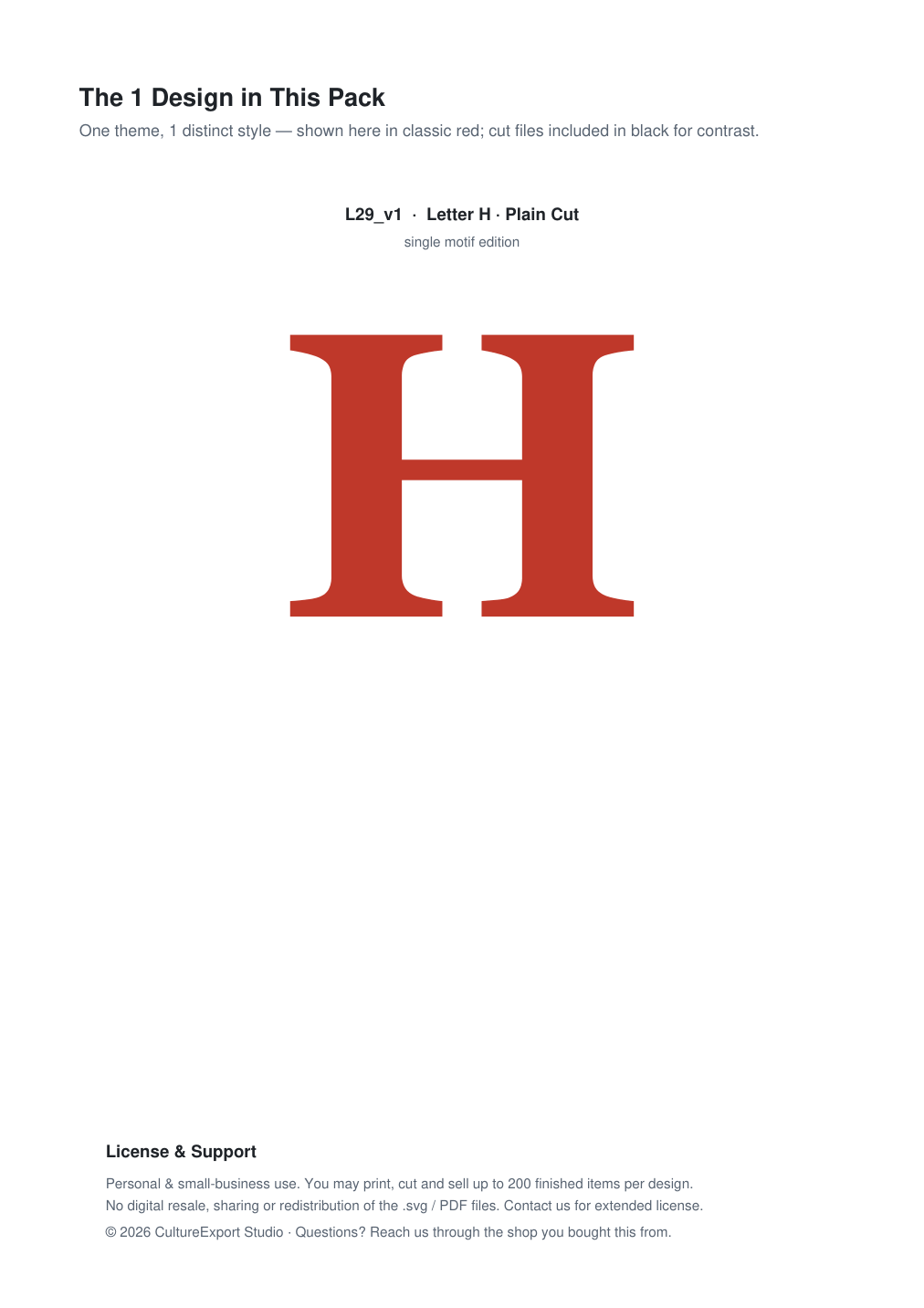Letter H Paper Cut Template - Free SVG + PDF Pack - design