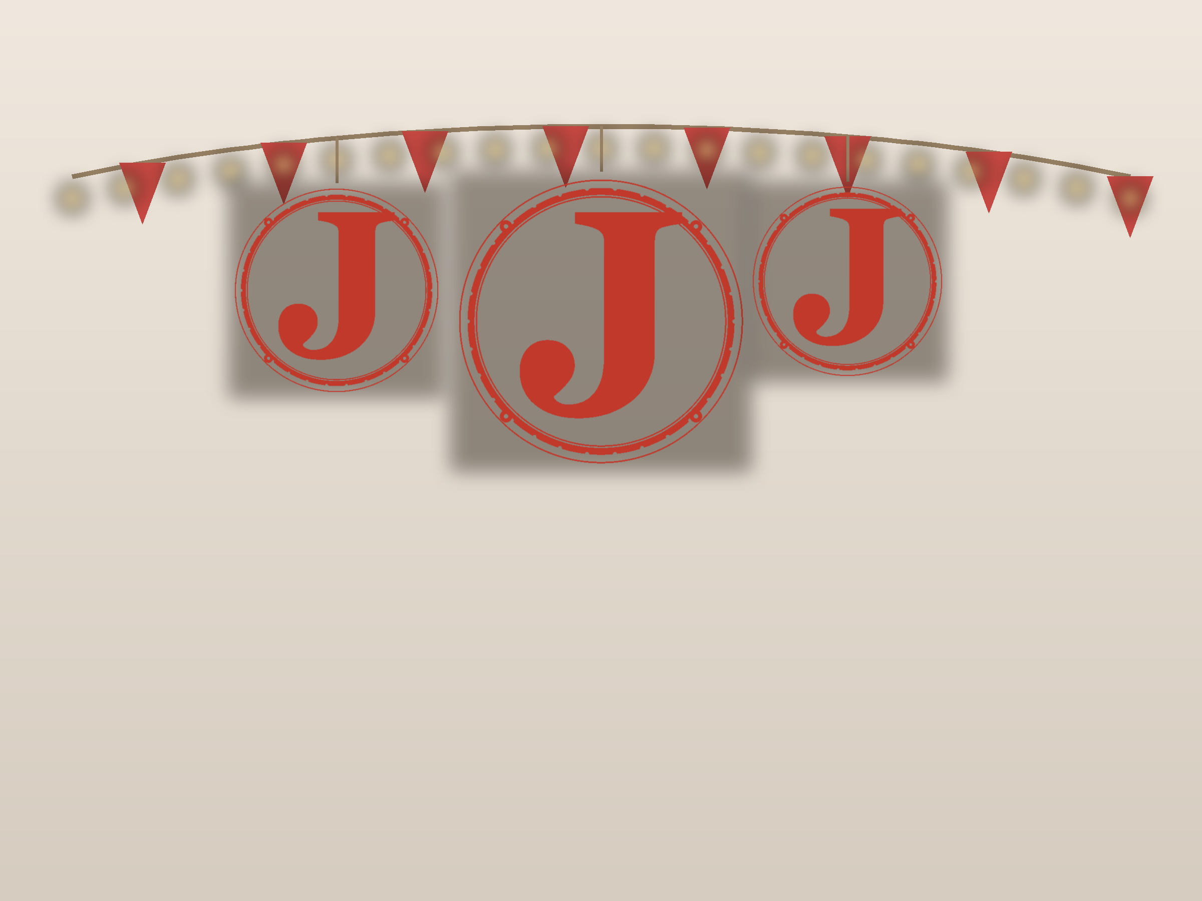 Letter J Window Roundel Paper Cut - Free SVG + PDF Pack - wall decor