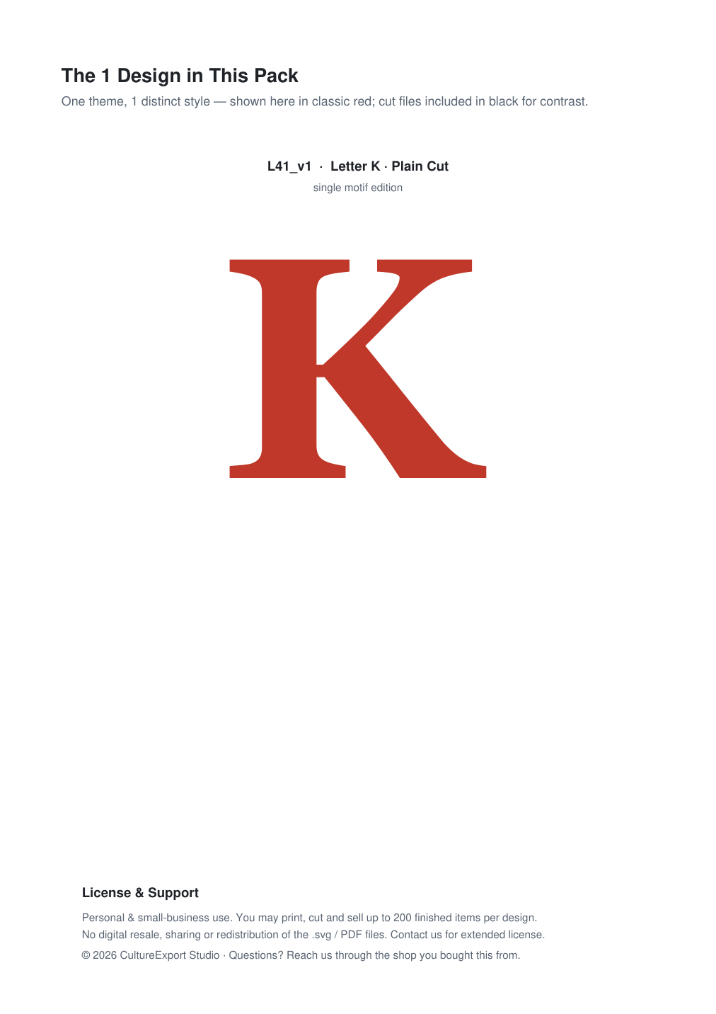 Letter K Paper Cut Template - Free SVG + PDF Pack - design