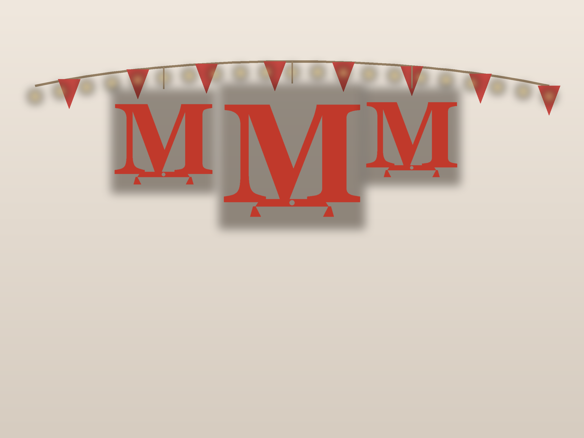 Letter M Banner Paper Cut - Free SVG + PDF Pack - hero
