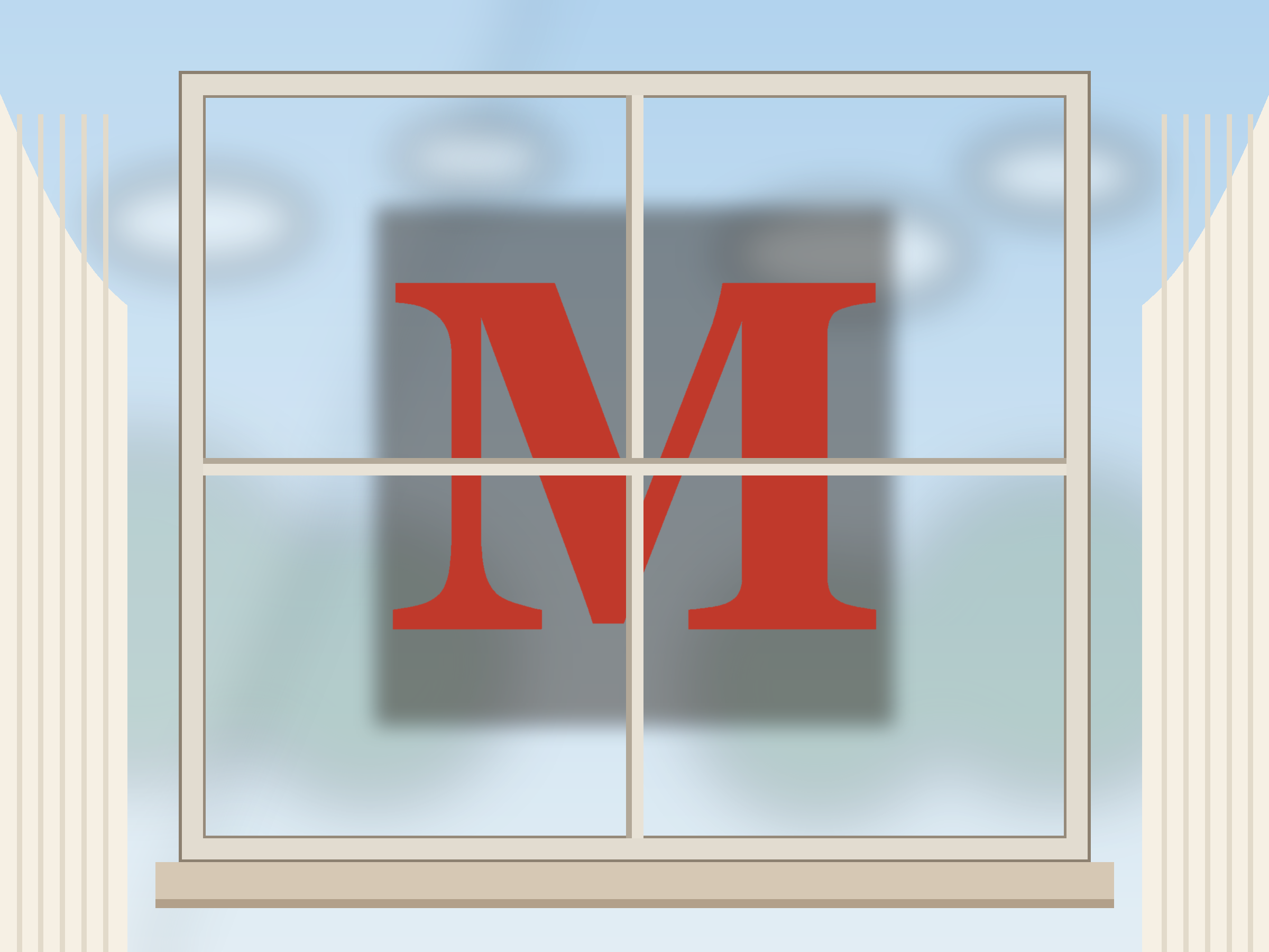 Letter M Paper Cut Template - Free SVG + PDF Pack - on a desk