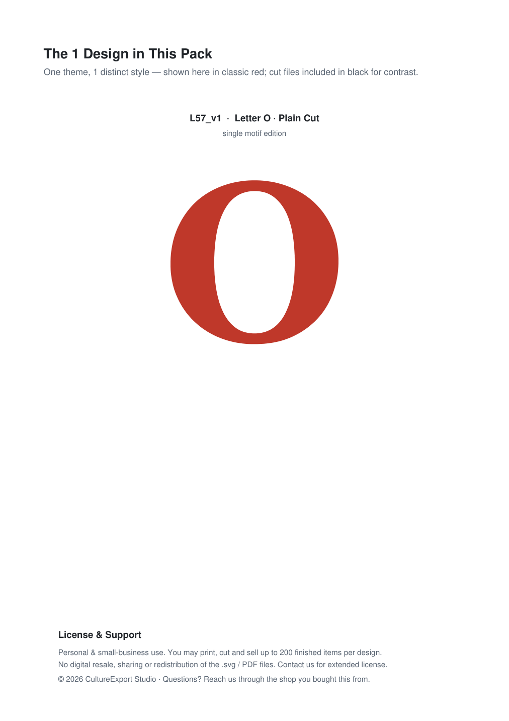 Letter O Paper Cut Template - Free SVG + PDF Pack - design