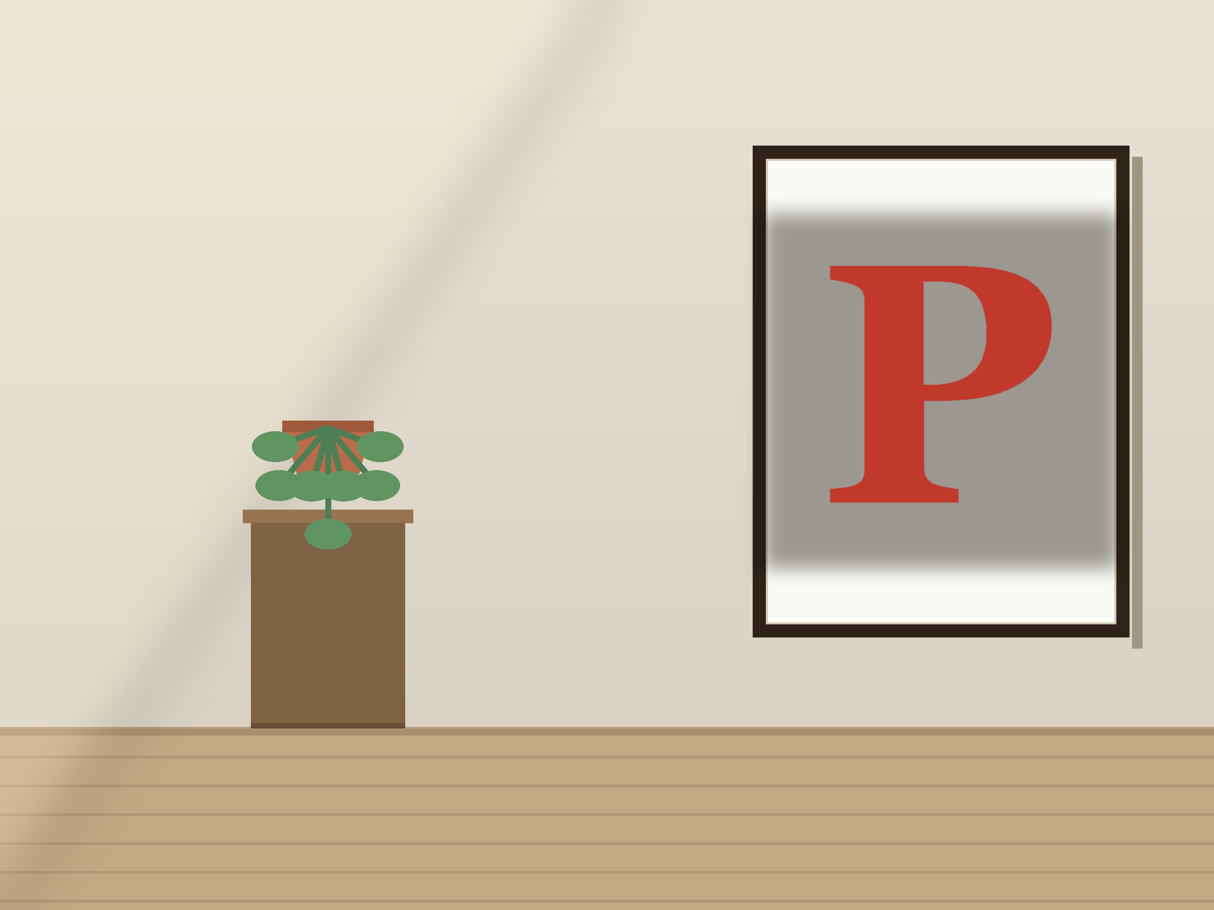 Letter P Paper Cut Template - Free SVG + PDF Pack - on a desk