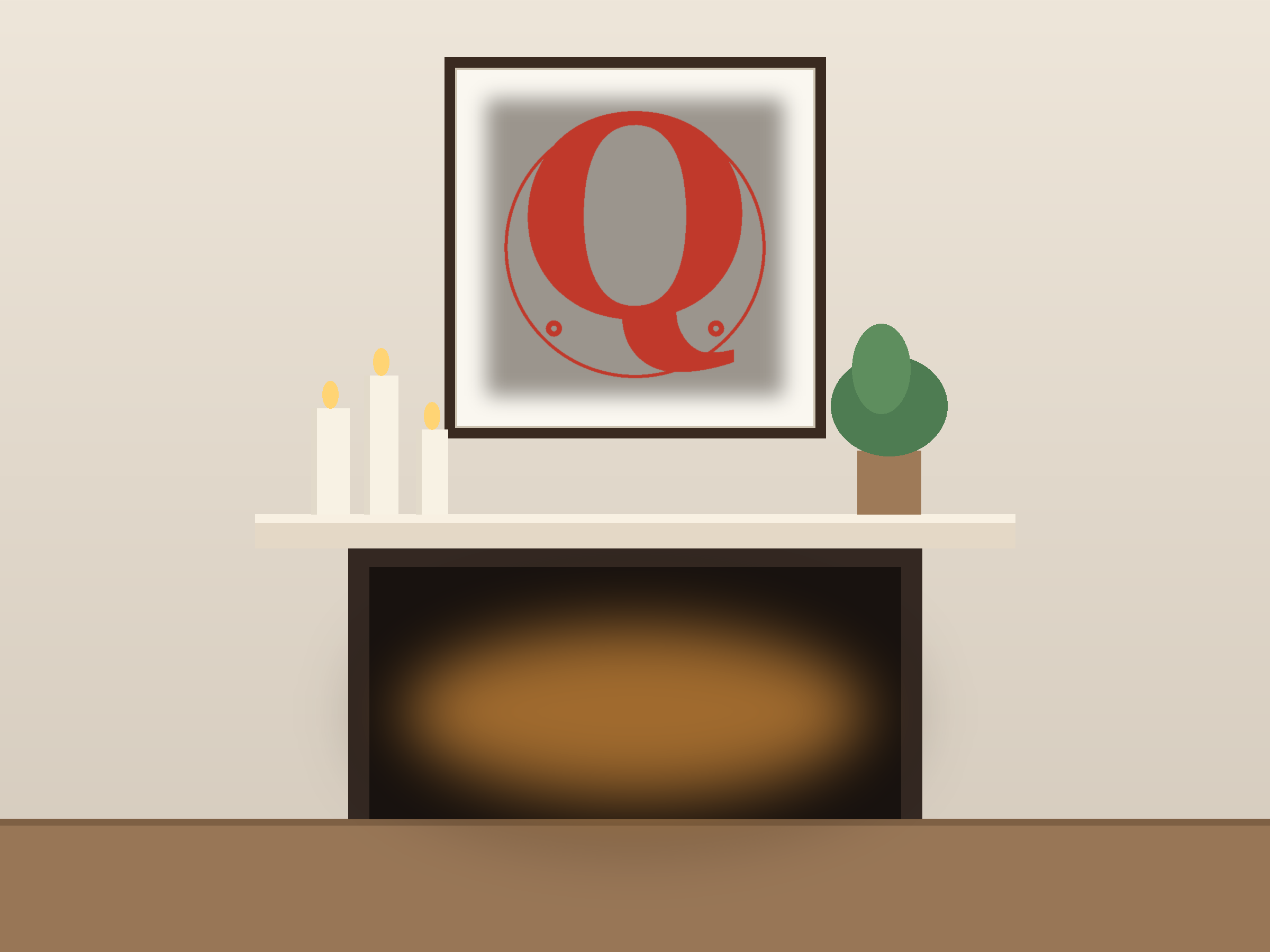 Letter Q Ornate Paper Cut Panel - Free SVG + PDF Pack - on a desk