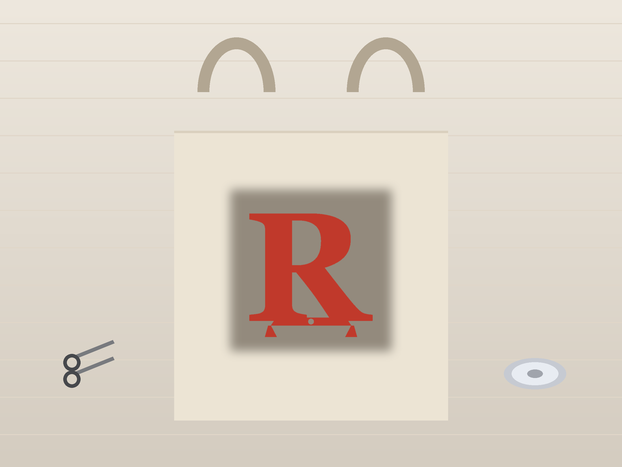 Letter R Banner Paper Cut - Free SVG + PDF Pack - wall decor